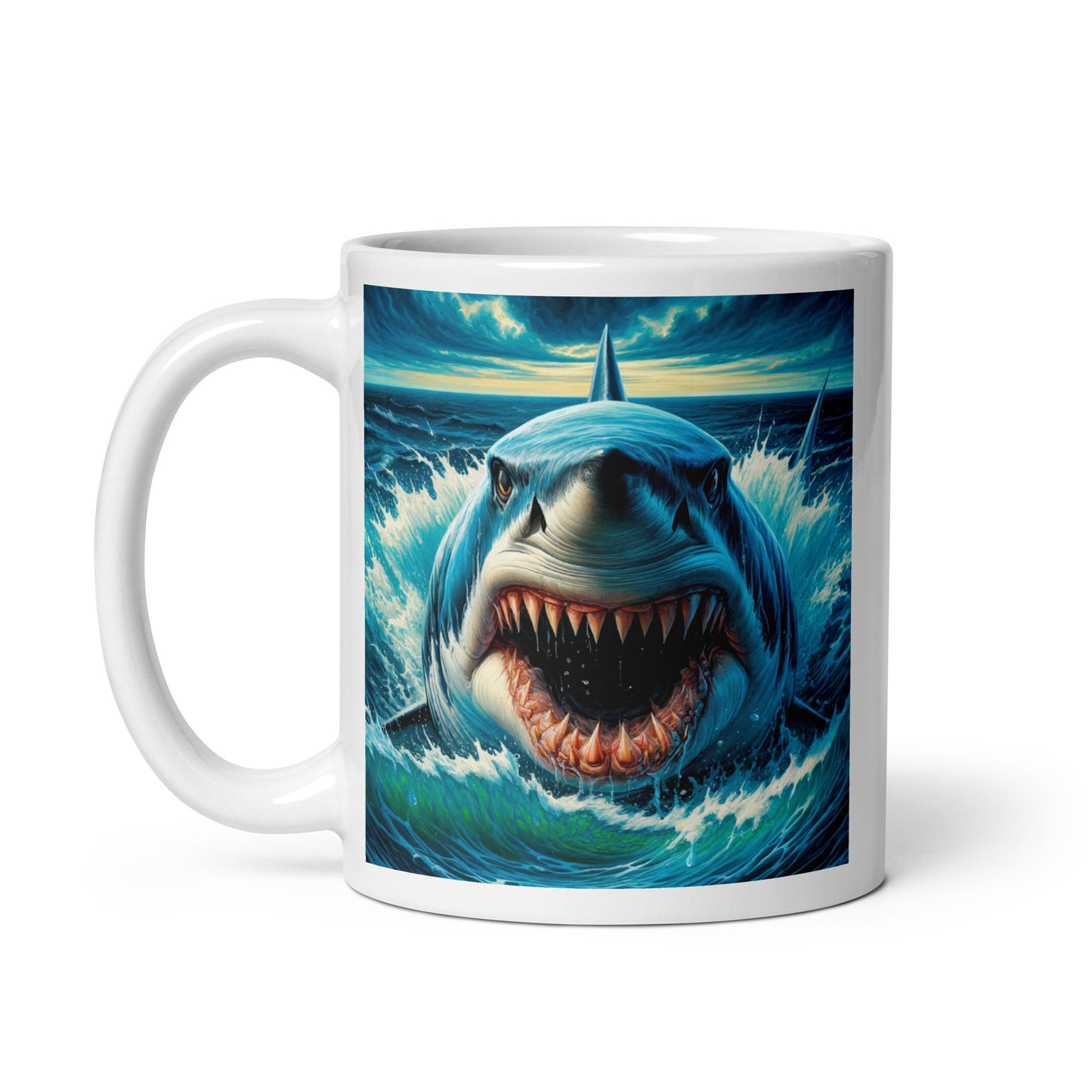 Shark Attack Glossy Mug