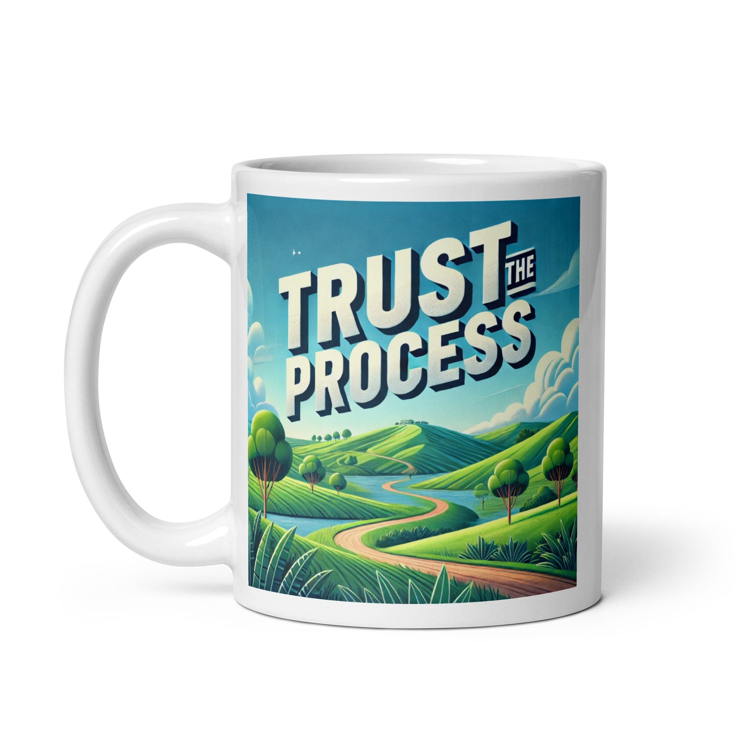 Trust The Process Glossy Mug