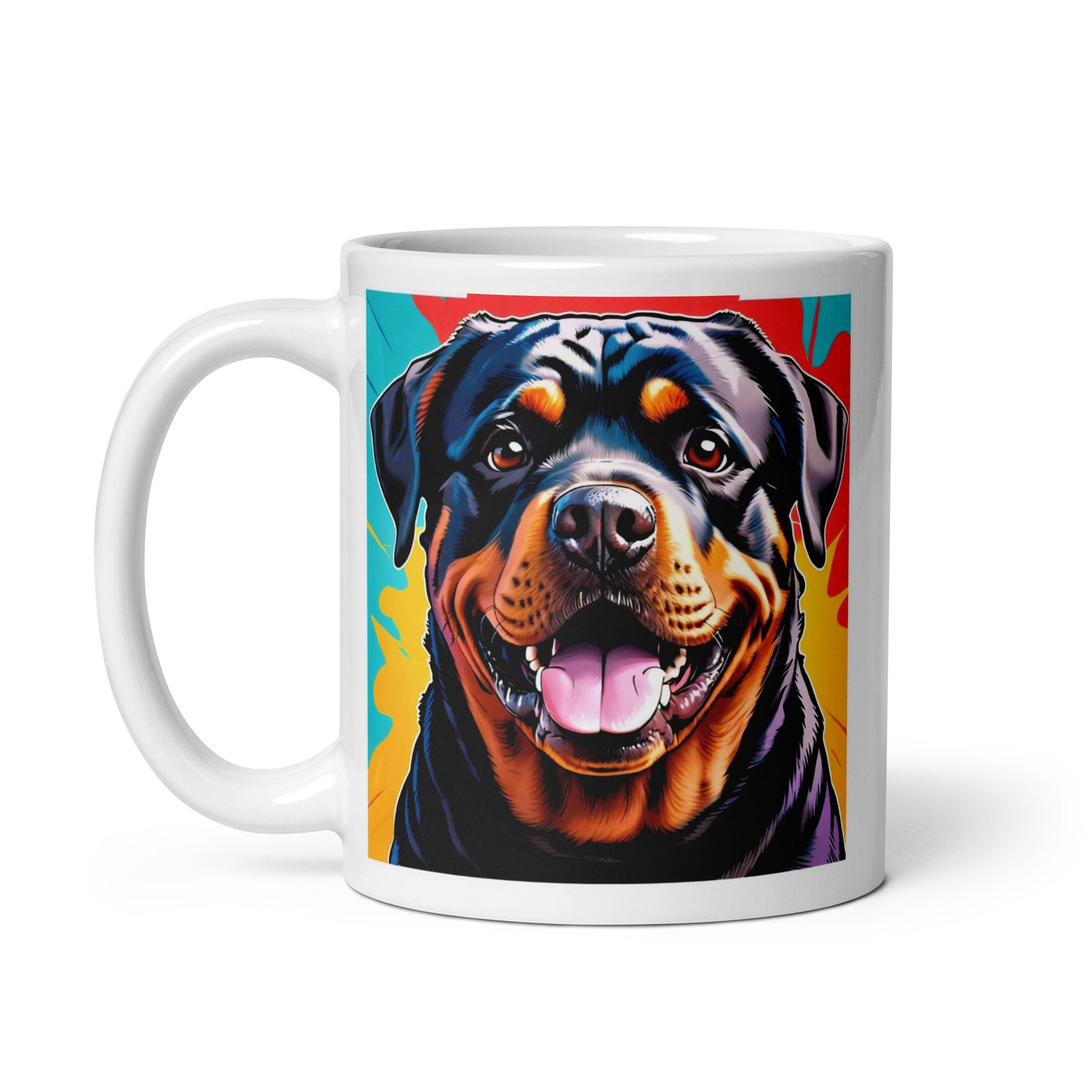 Rottweiler Burst Glossy Mug