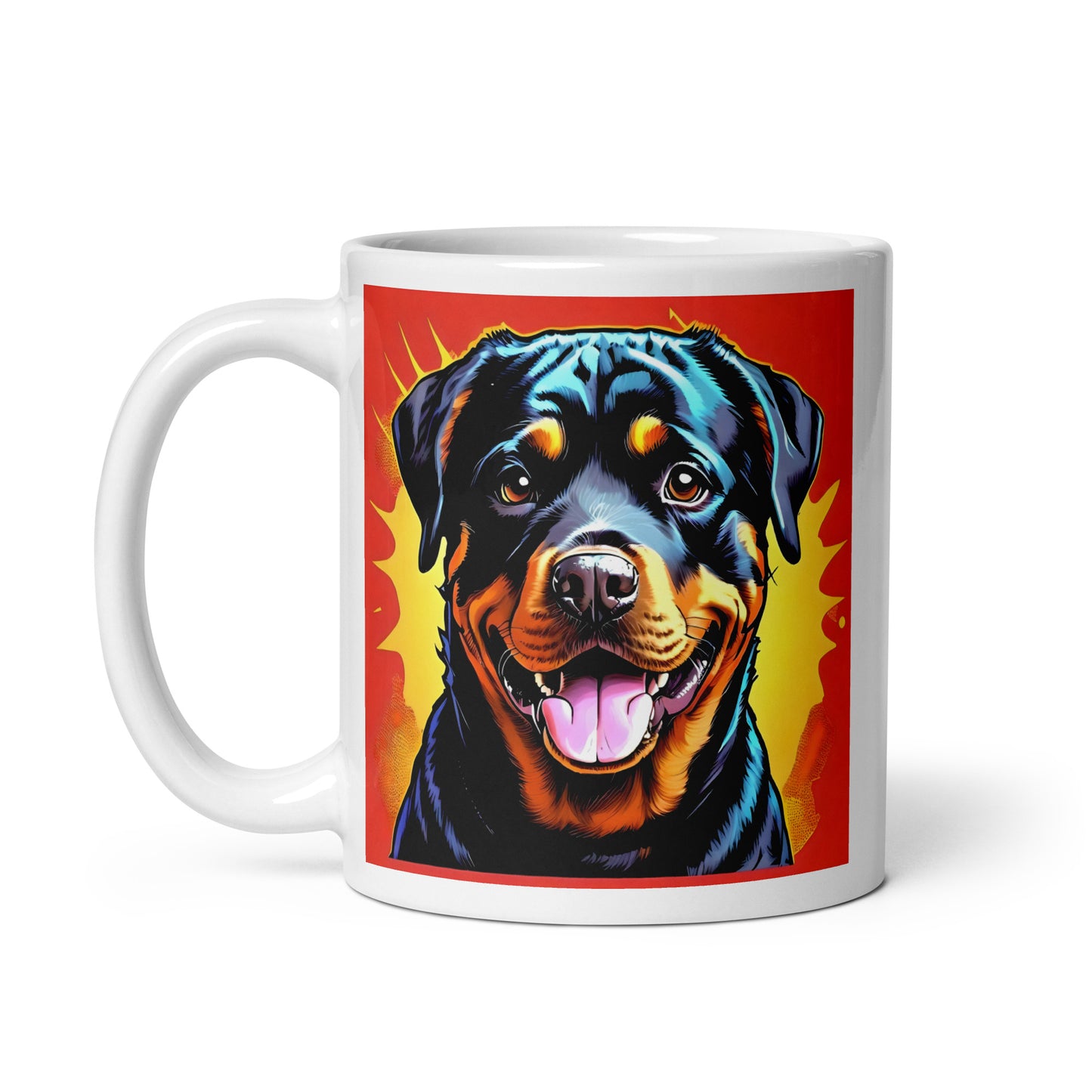 Rottweiler Splash Glossy Mug