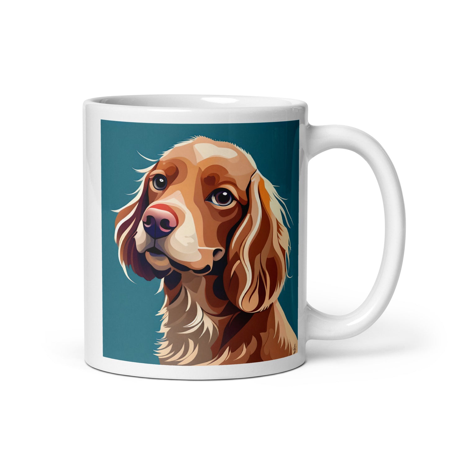 Cocker Spaniel Turquoise | Glossy Mug