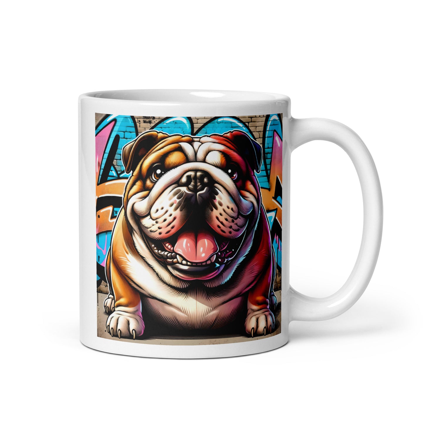 English Bulldog Graffiti | Glossy Mug