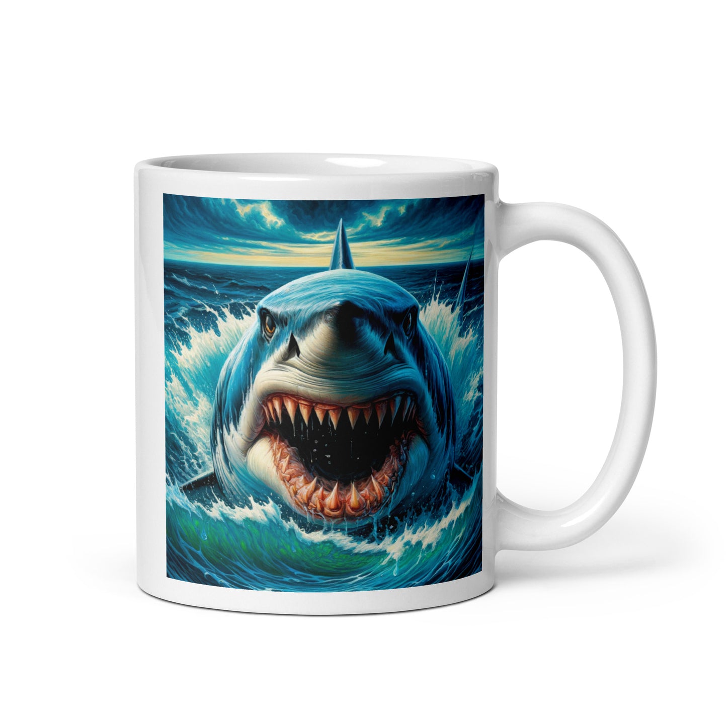 Shark Attack Glossy Mug