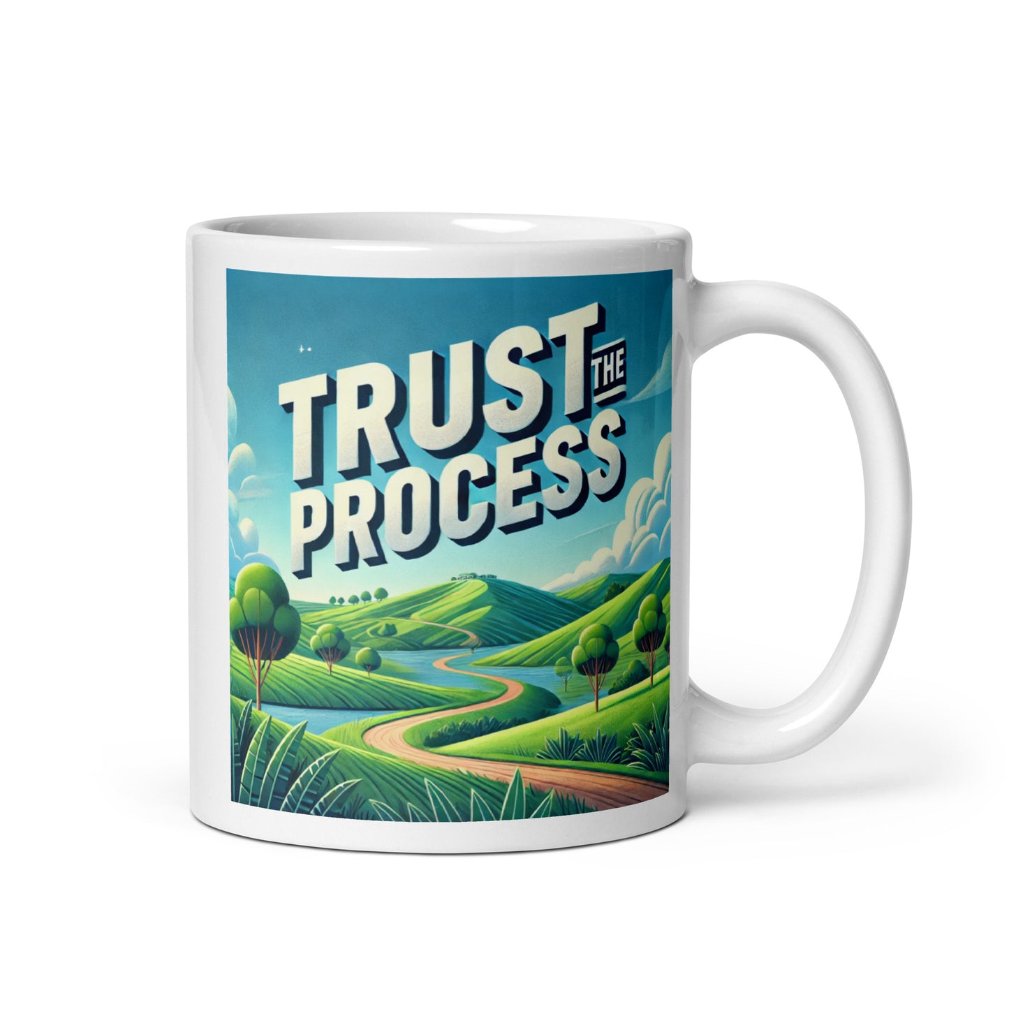 Trust The Process Glossy Mug