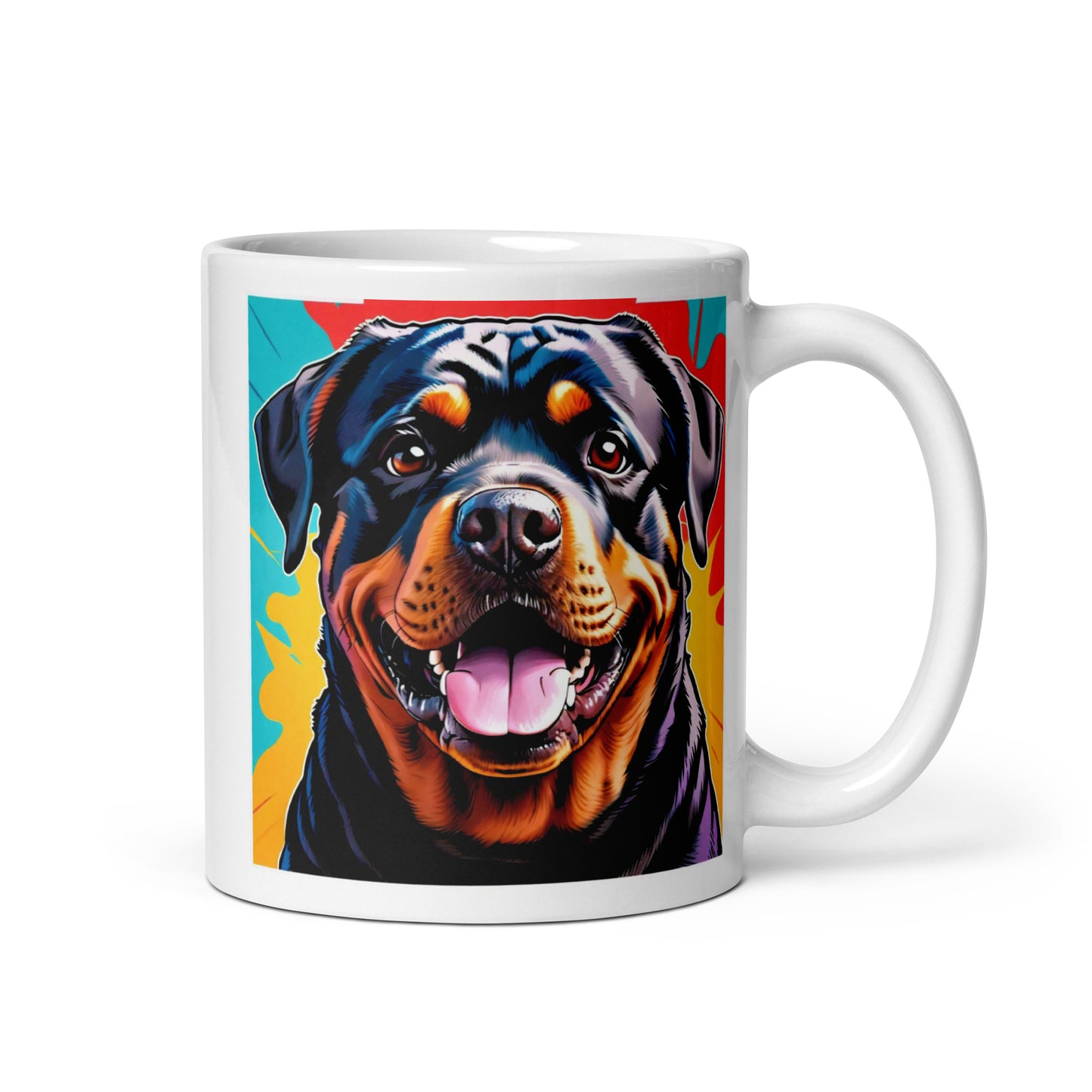 Rottweiler Burst Glossy Mug