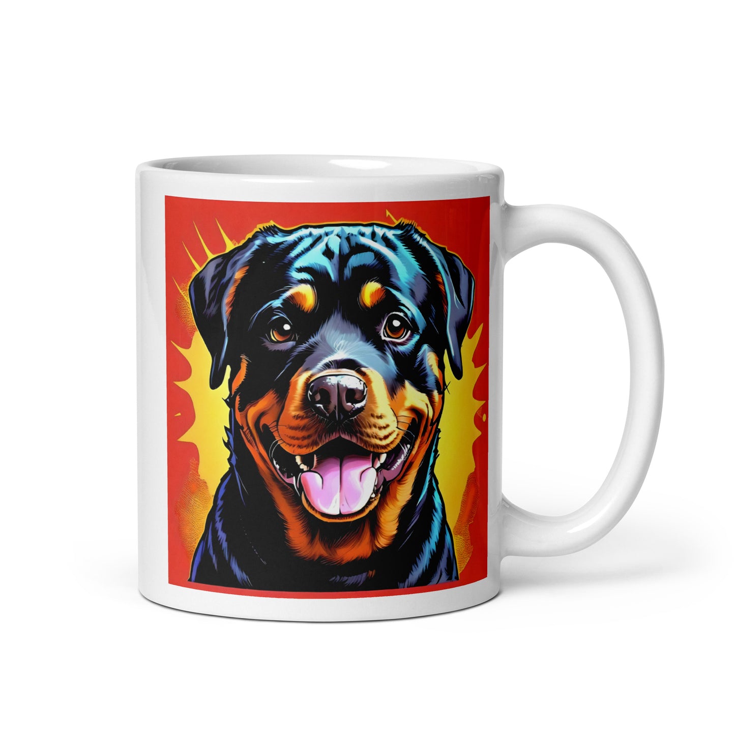 Rottweiler Splash Glossy Mug