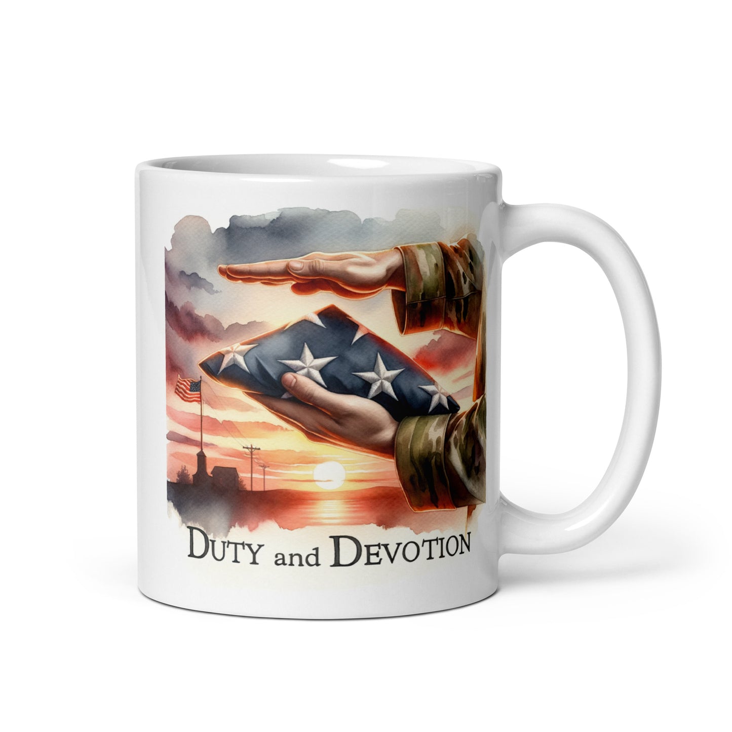 Duty And Devotion Glossy Mug