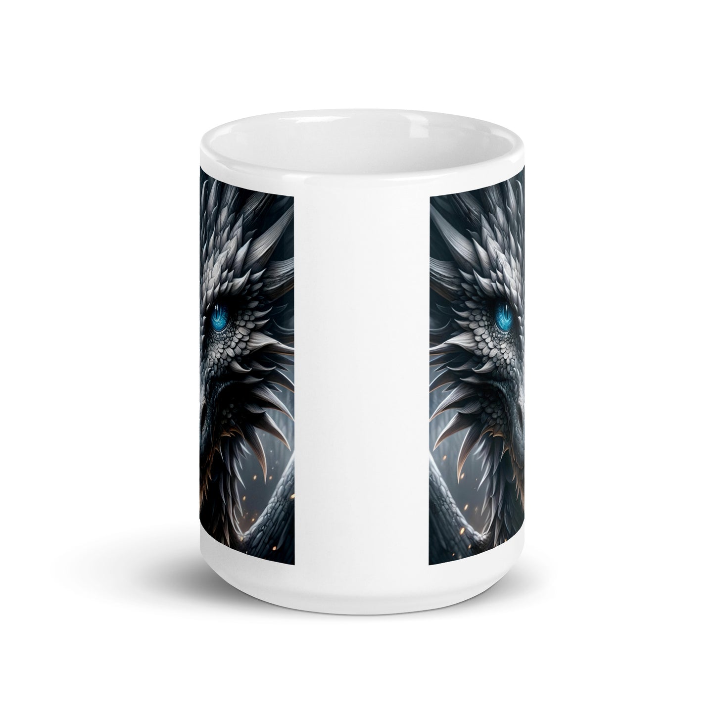 Steel Gray Dragon Glossy Mug