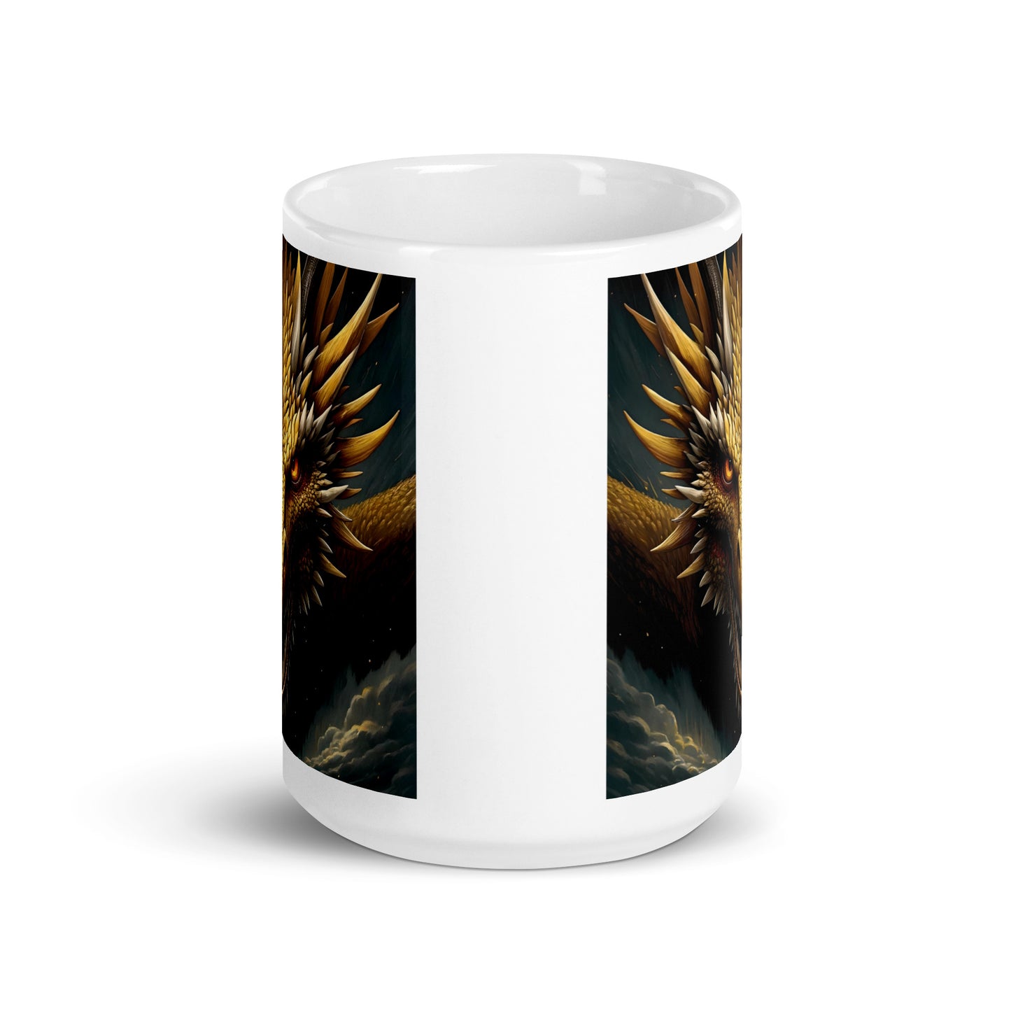 Golden Yellow Dragon Glossy Mug