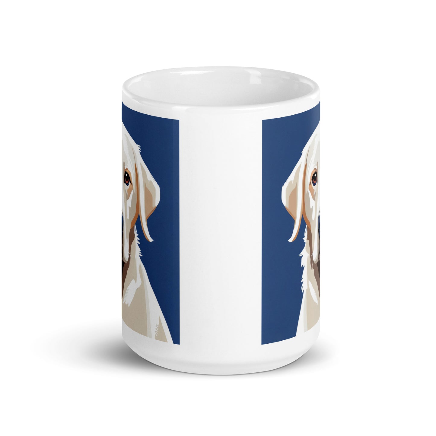 White Lab Blue Glossy Mug