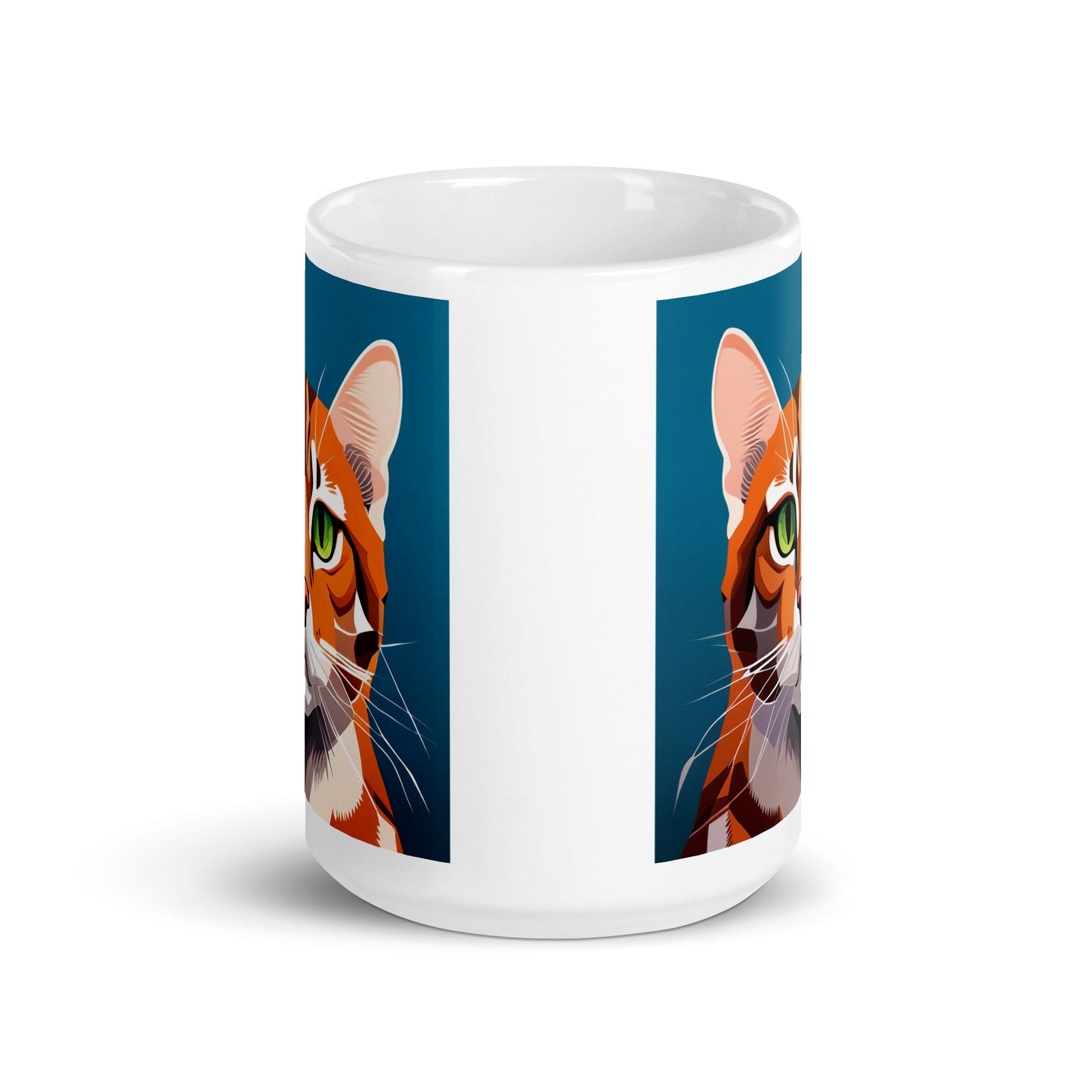 Bengal Cat Blue Glossy Mug