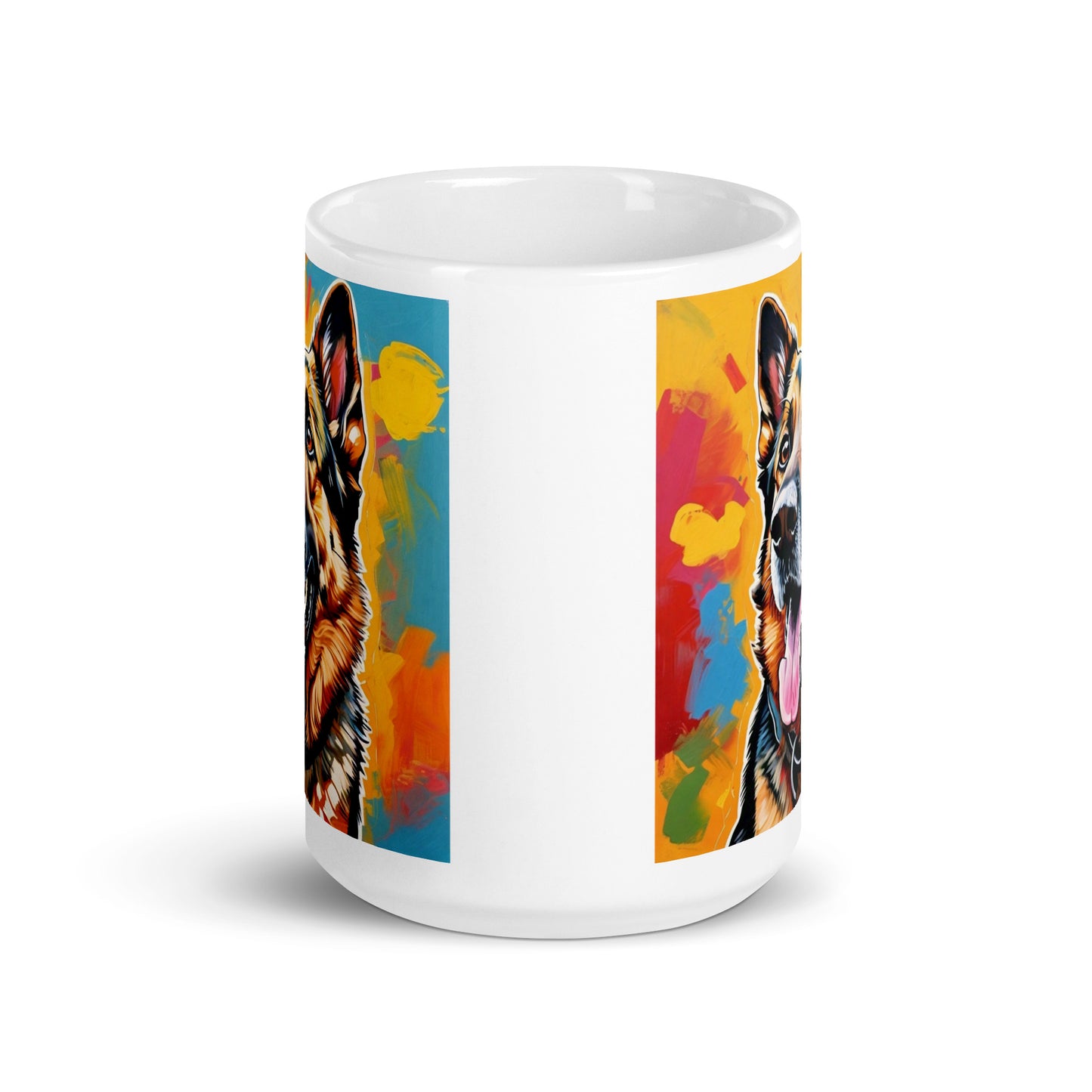 German Shepherd Burst Glossy Mug