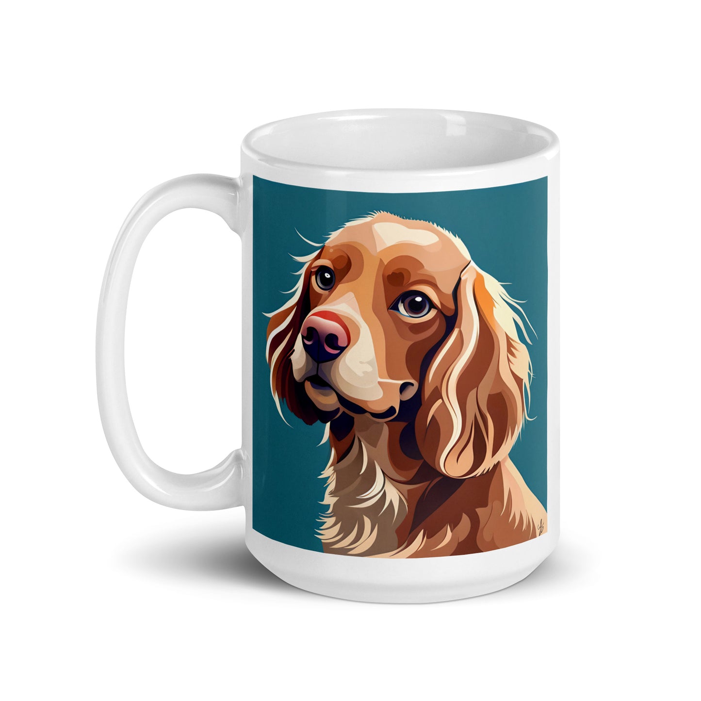 Cocker Spaniel Turquoise | Glossy Mug