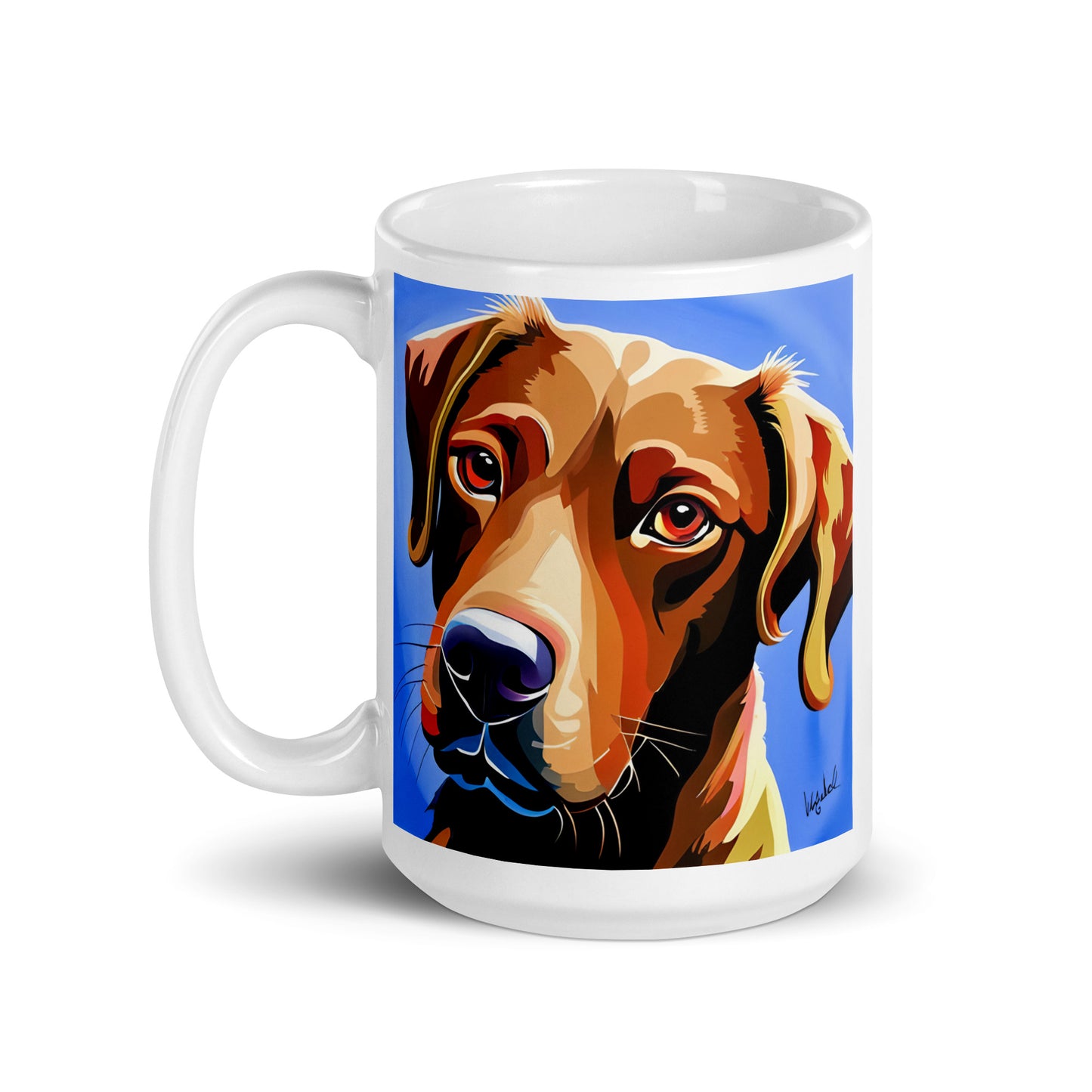 Chocolate Labrador Purple Glossy Mug