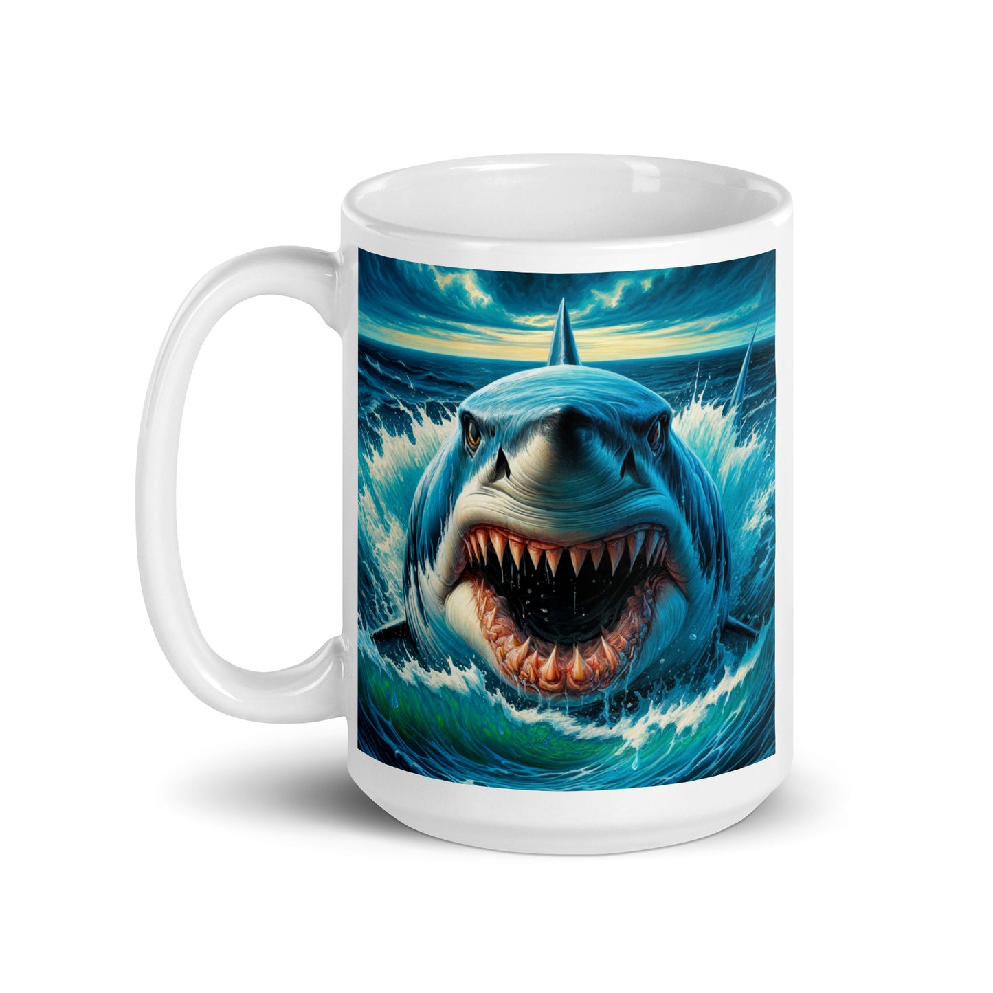 Shark Attack Glossy Mug