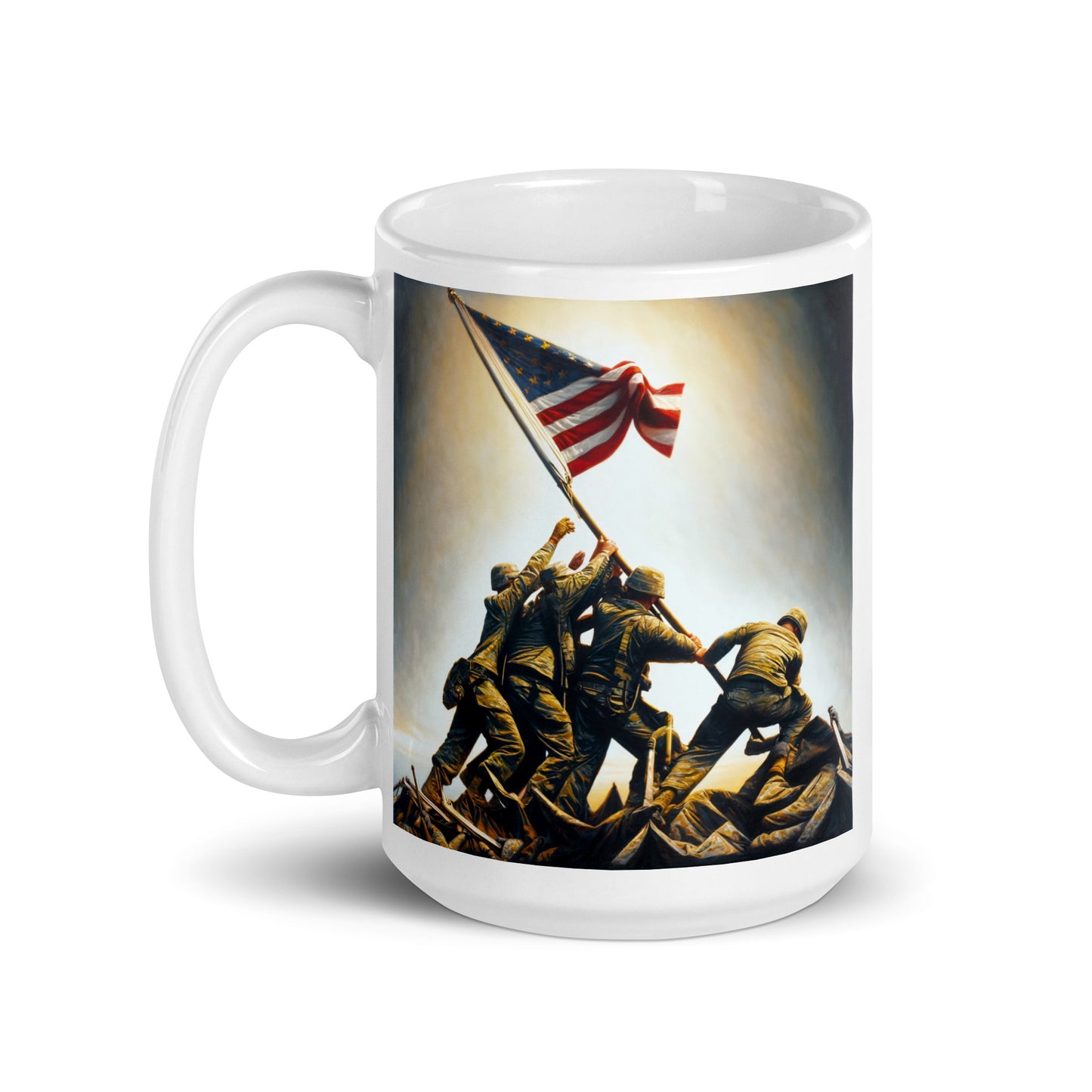 Raising the Flag on Iwo Jima Glossy Mug