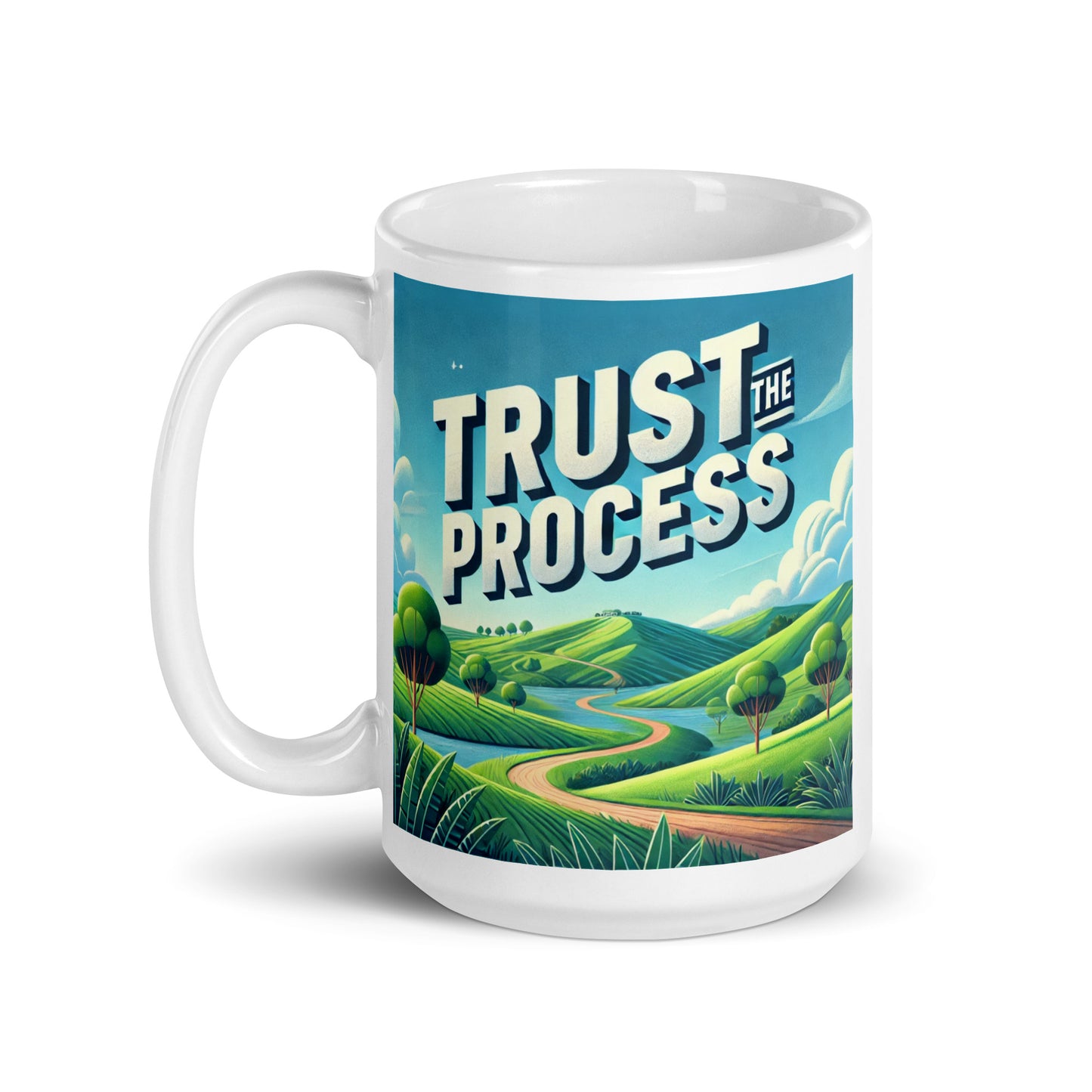 Trust The Process Glossy Mug