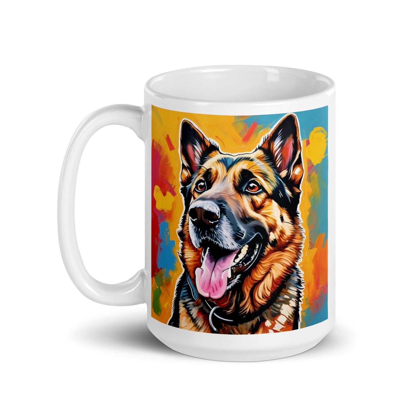 German Shepherd Burst Glossy Mug