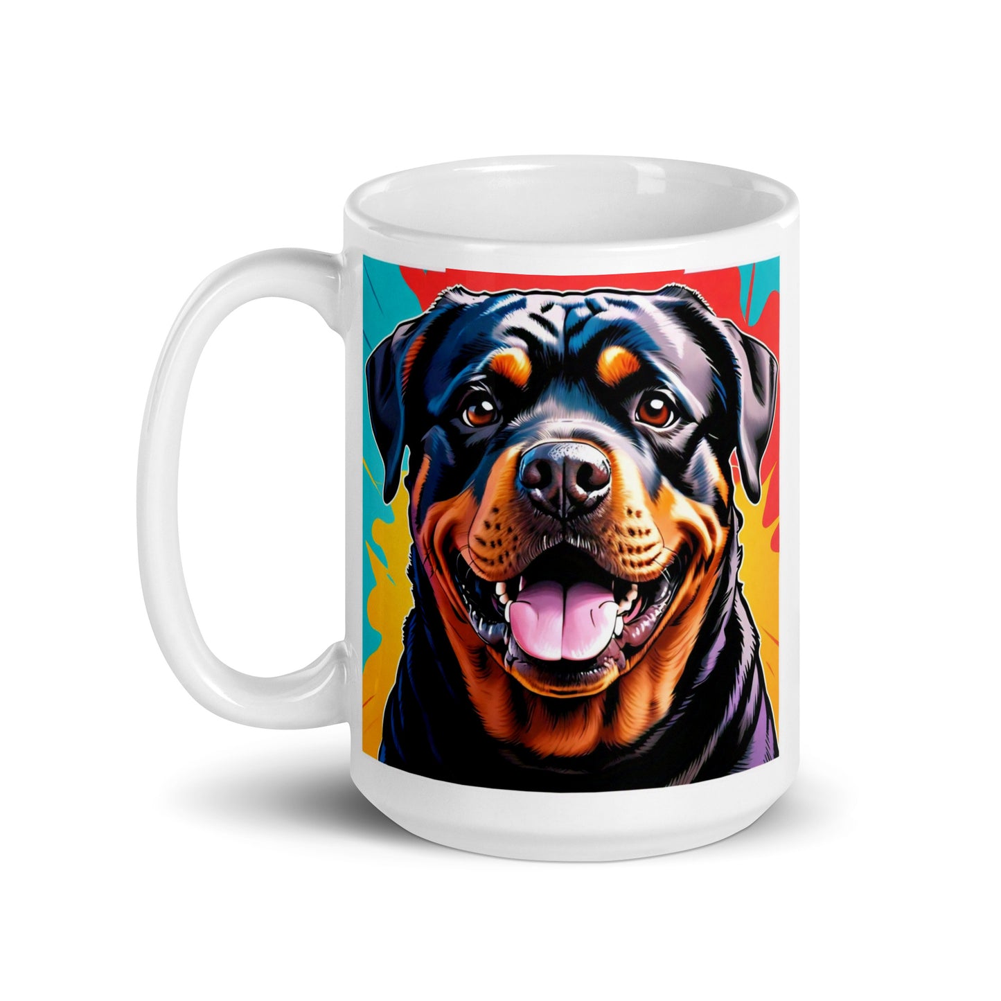 Rottweiler Burst Glossy Mug