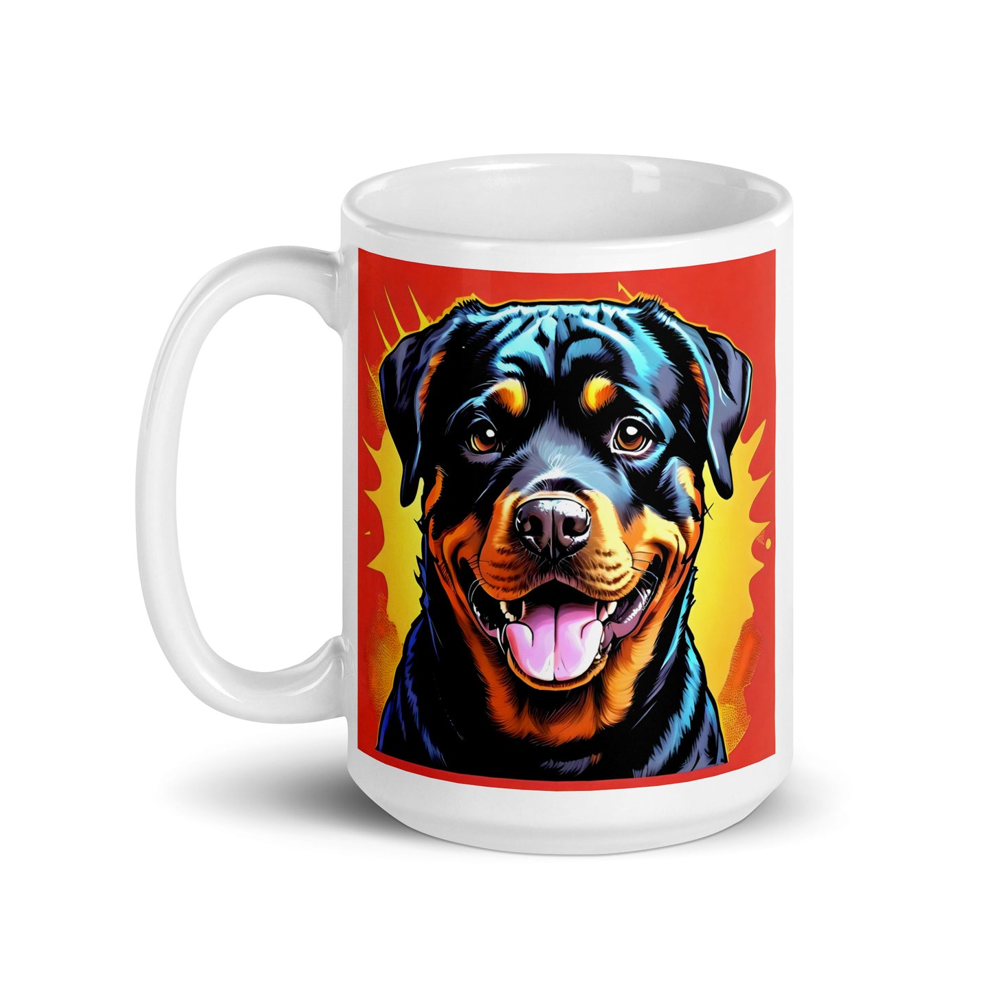 Rottweiler Splash Glossy Mug