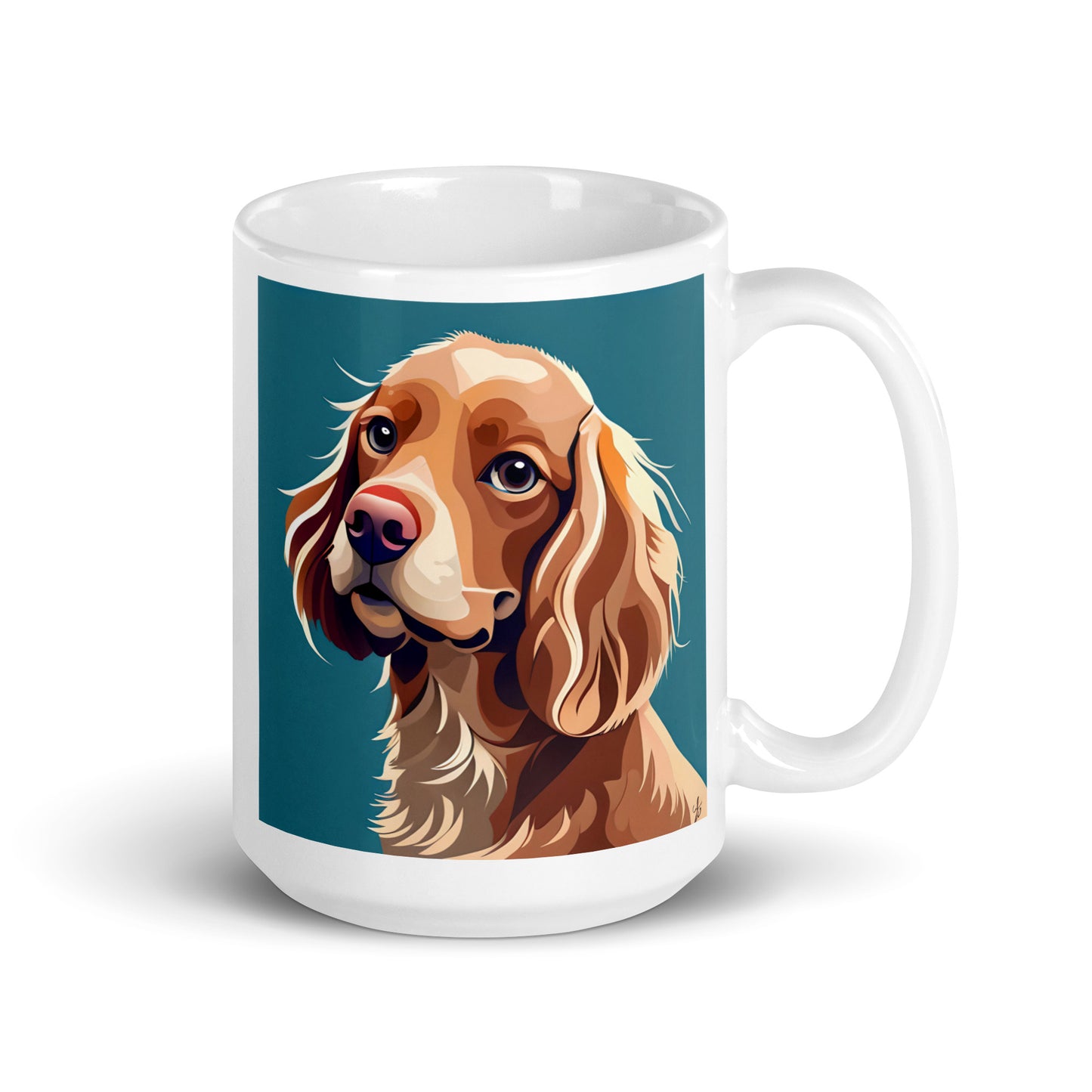 Cocker Spaniel Turquoise | Glossy Mug