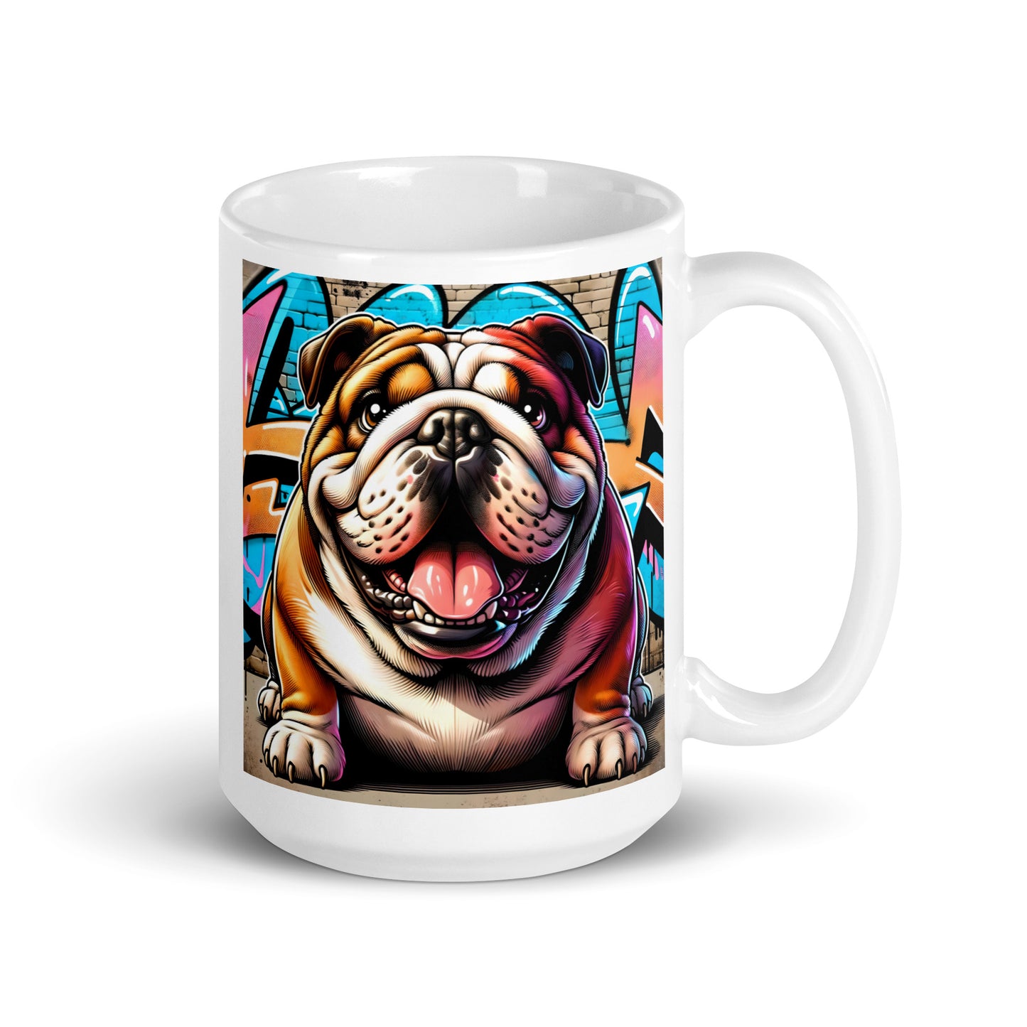 English Bulldog Graffiti | Glossy Mug