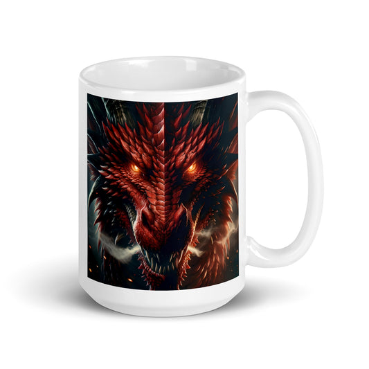 Lava Red Dragon Glossy Mug