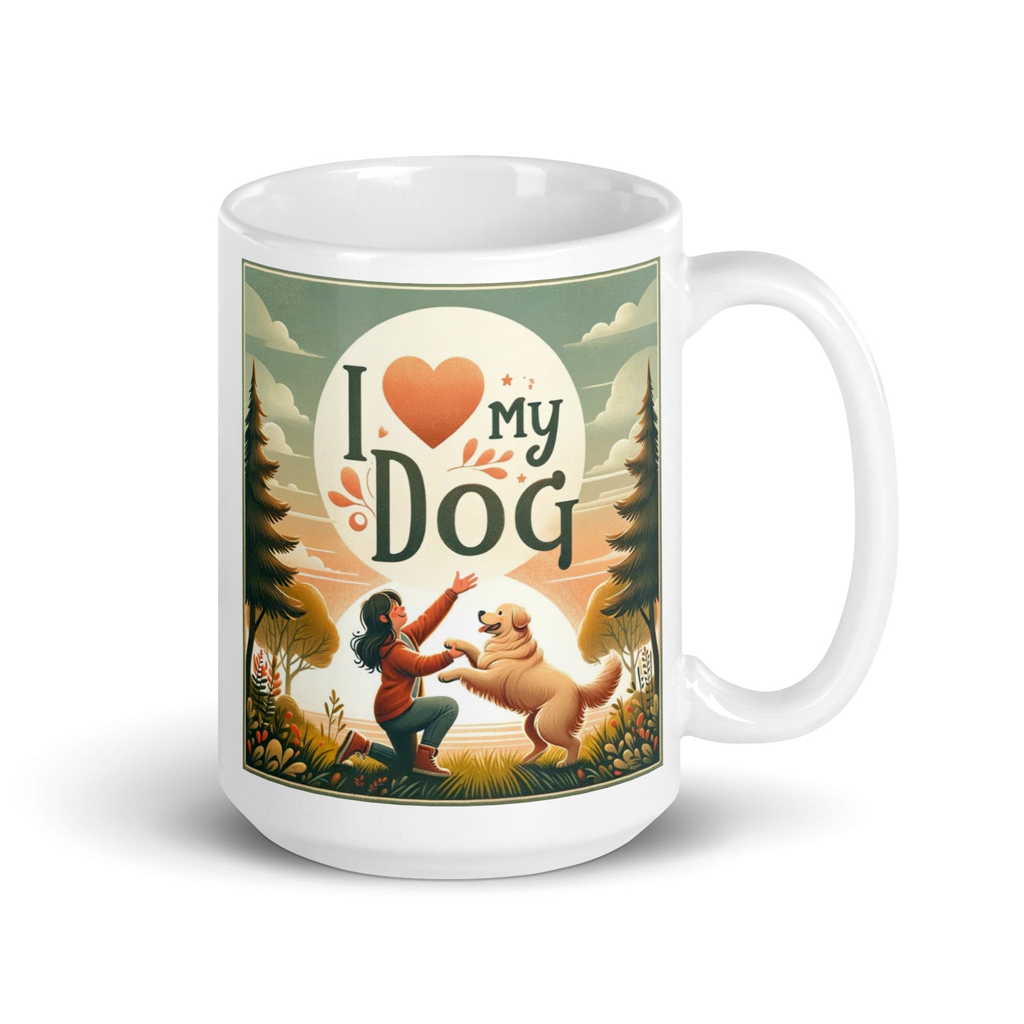 I Love My Dog Glossy Mug