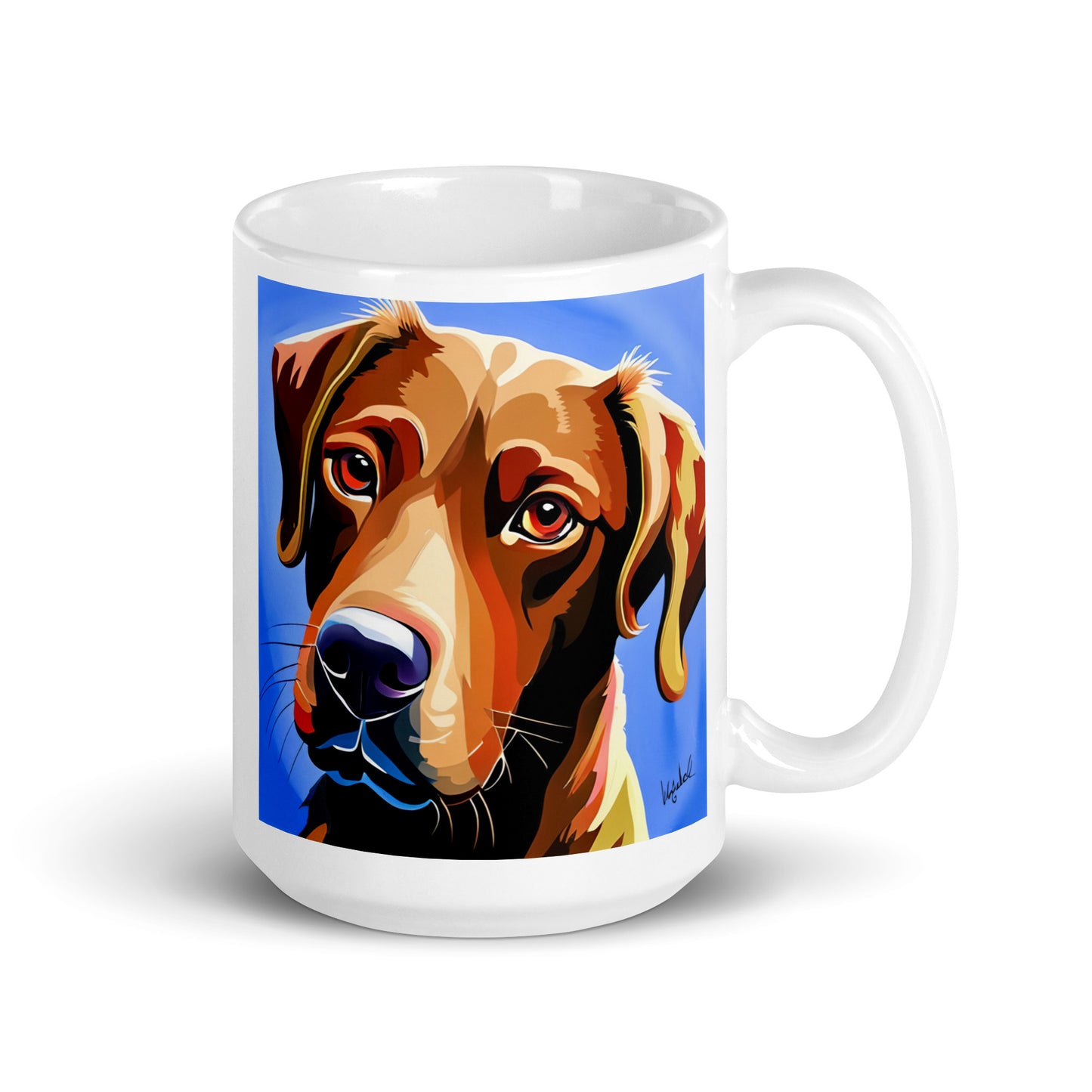 Chocolate Labrador Purple Glossy Mug