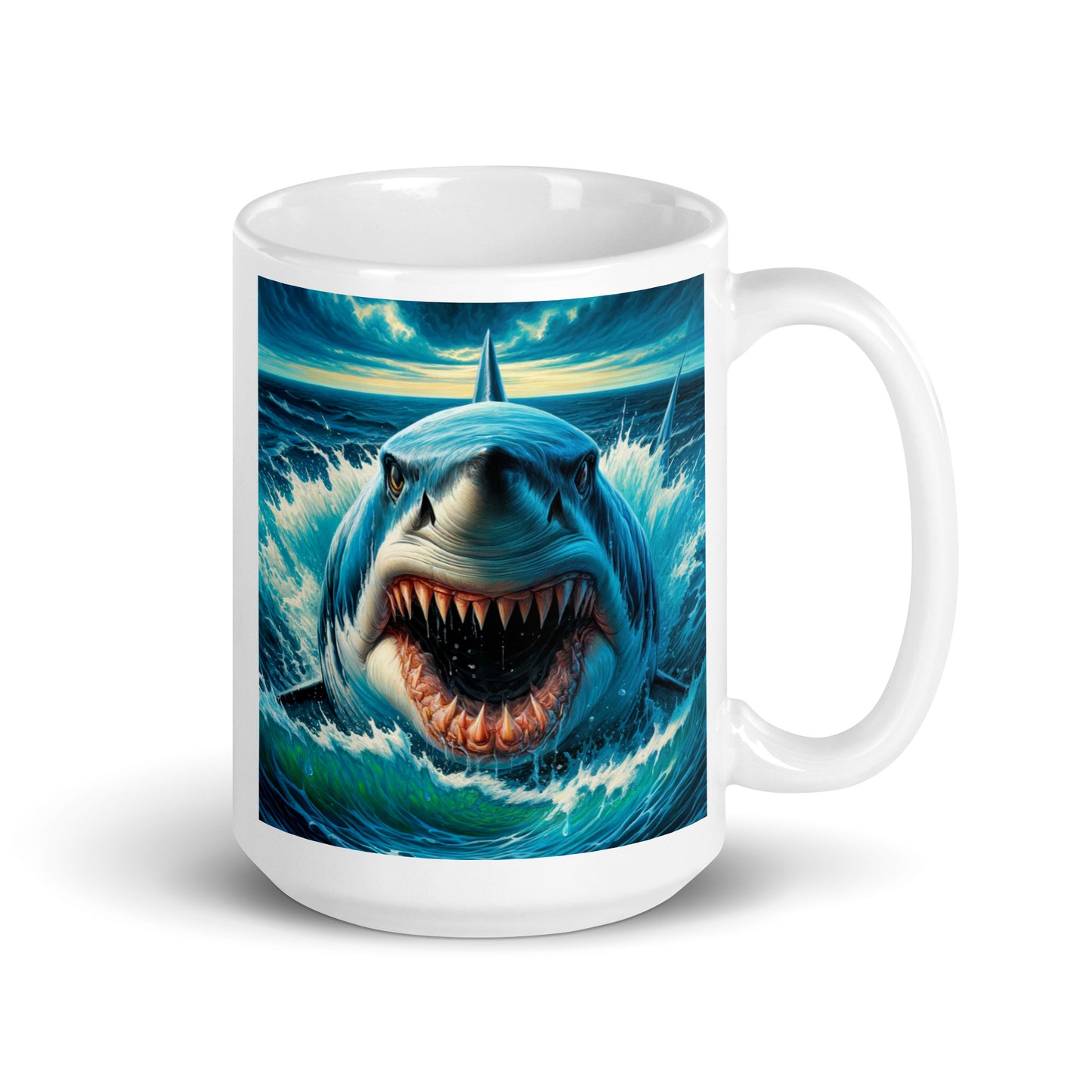 Shark Attack Glossy Mug