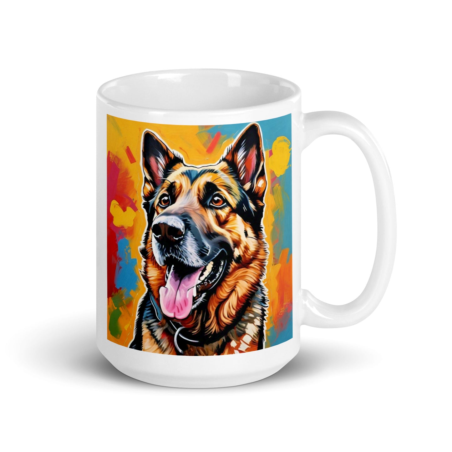 German Shepherd Burst Glossy Mug