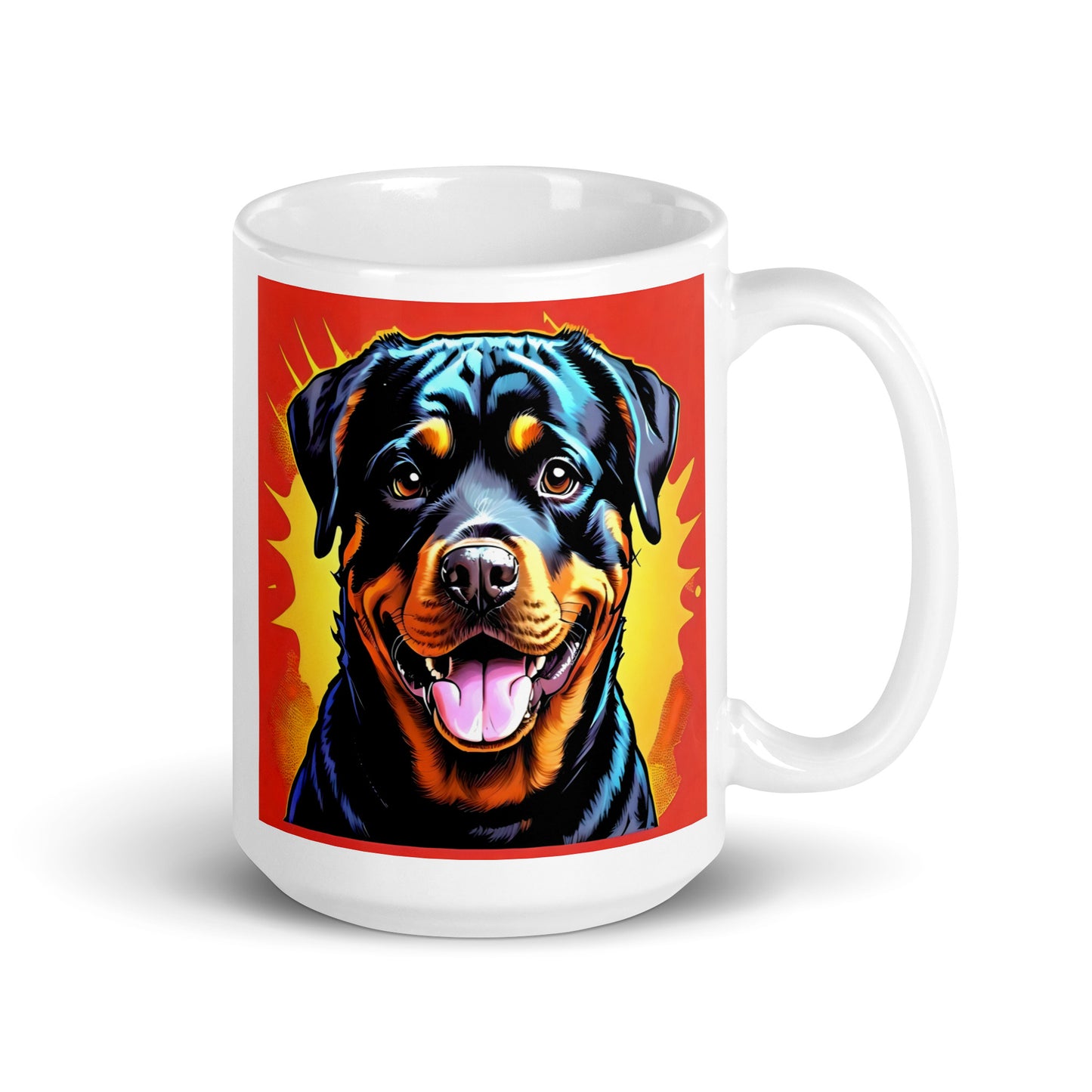 Rottweiler Splash Glossy Mug