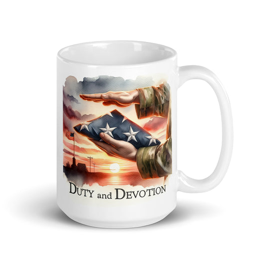 Duty And Devotion Glossy Mug