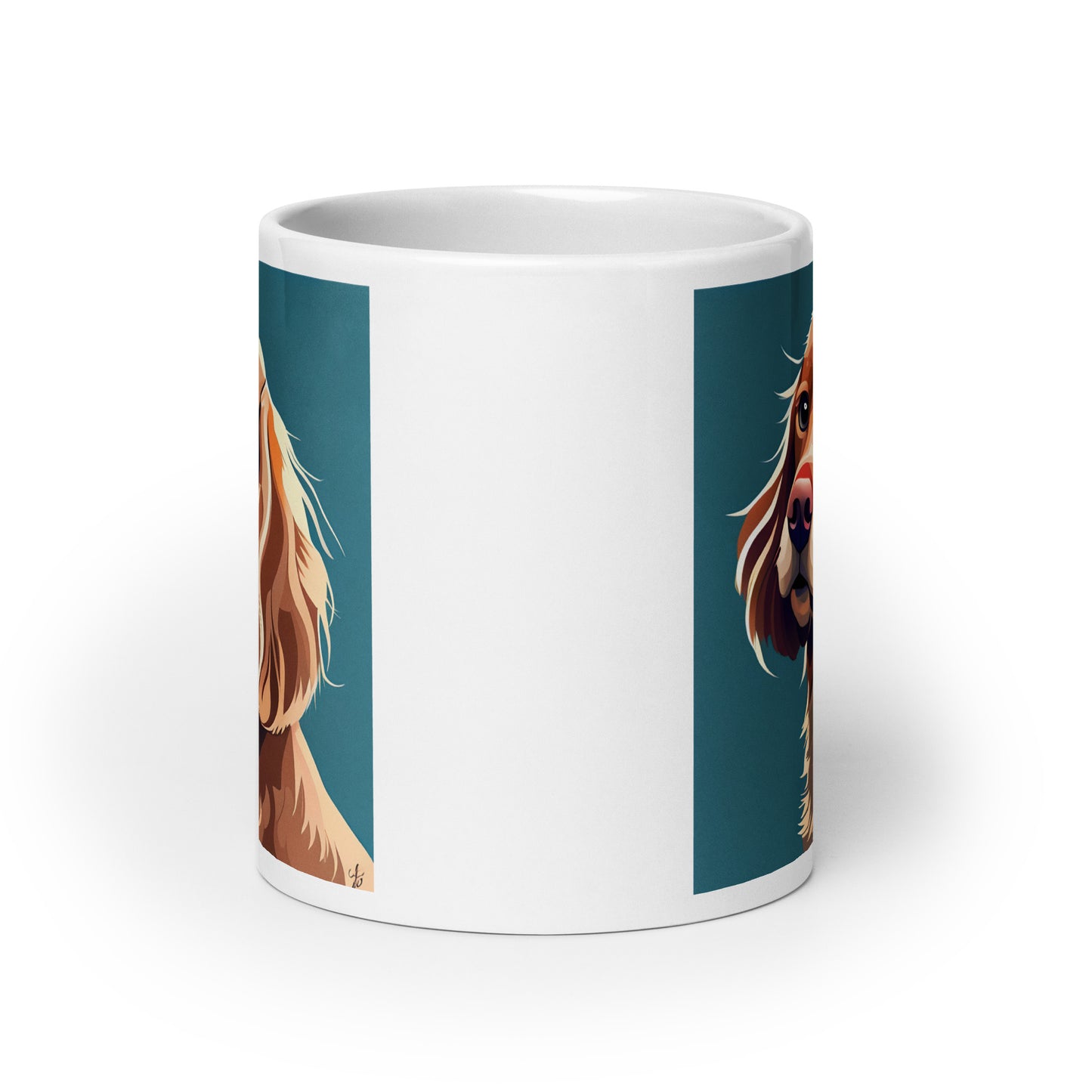 Cocker Spaniel Turquoise | Glossy Mug