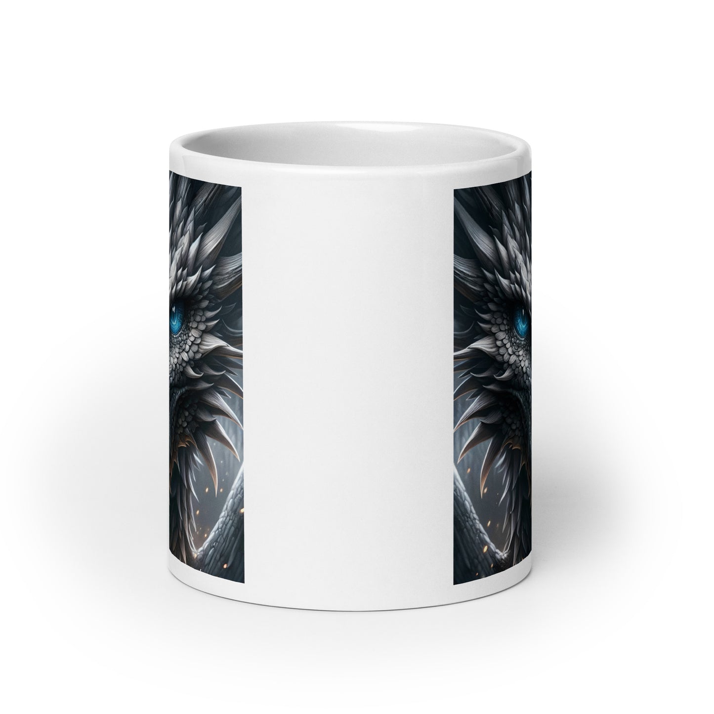 Steel Gray Dragon Glossy Mug