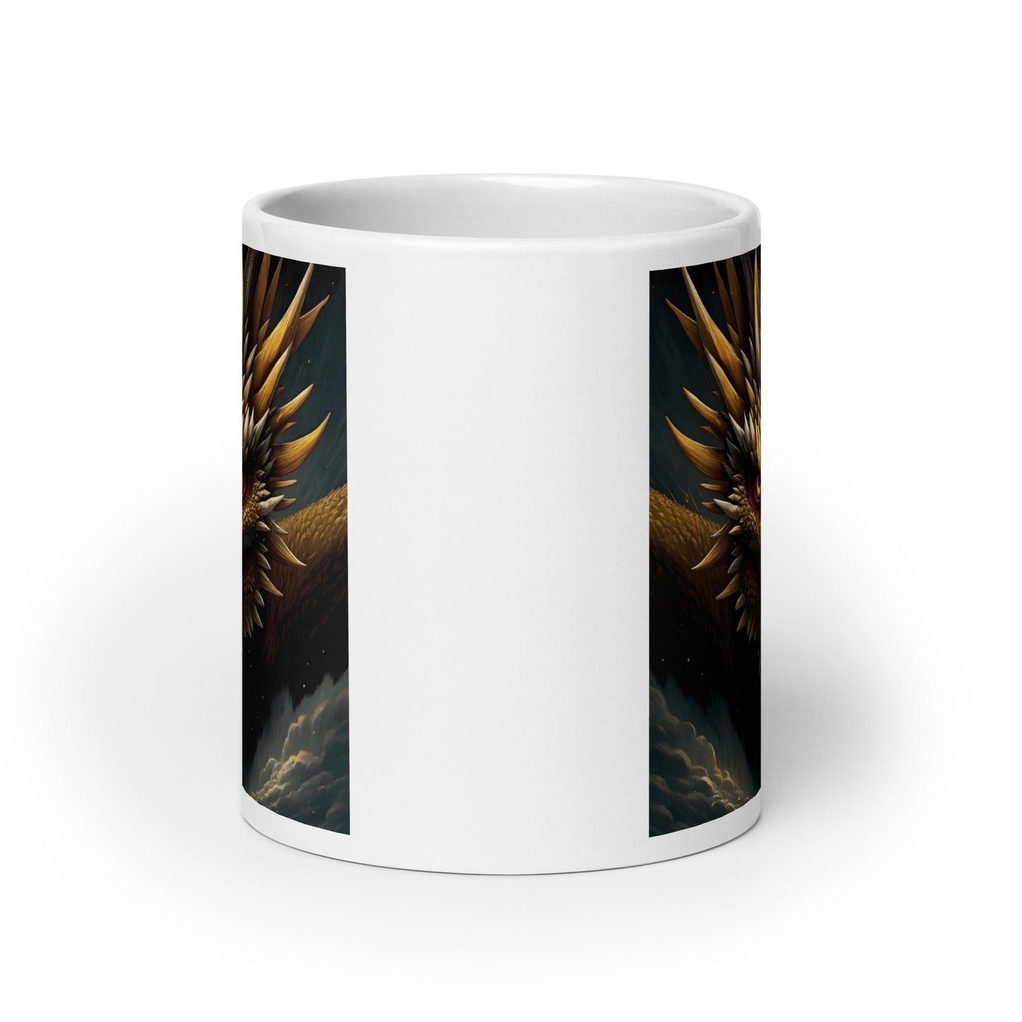 Golden Yellow Dragon Glossy Mug