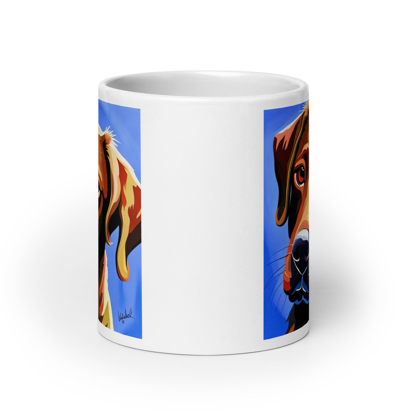 Chocolate Labrador Purple Glossy Mug