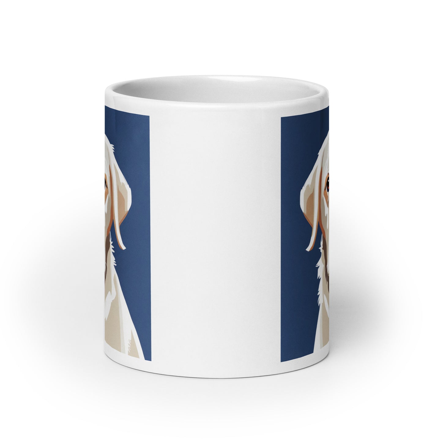 White Lab Blue Glossy Mug