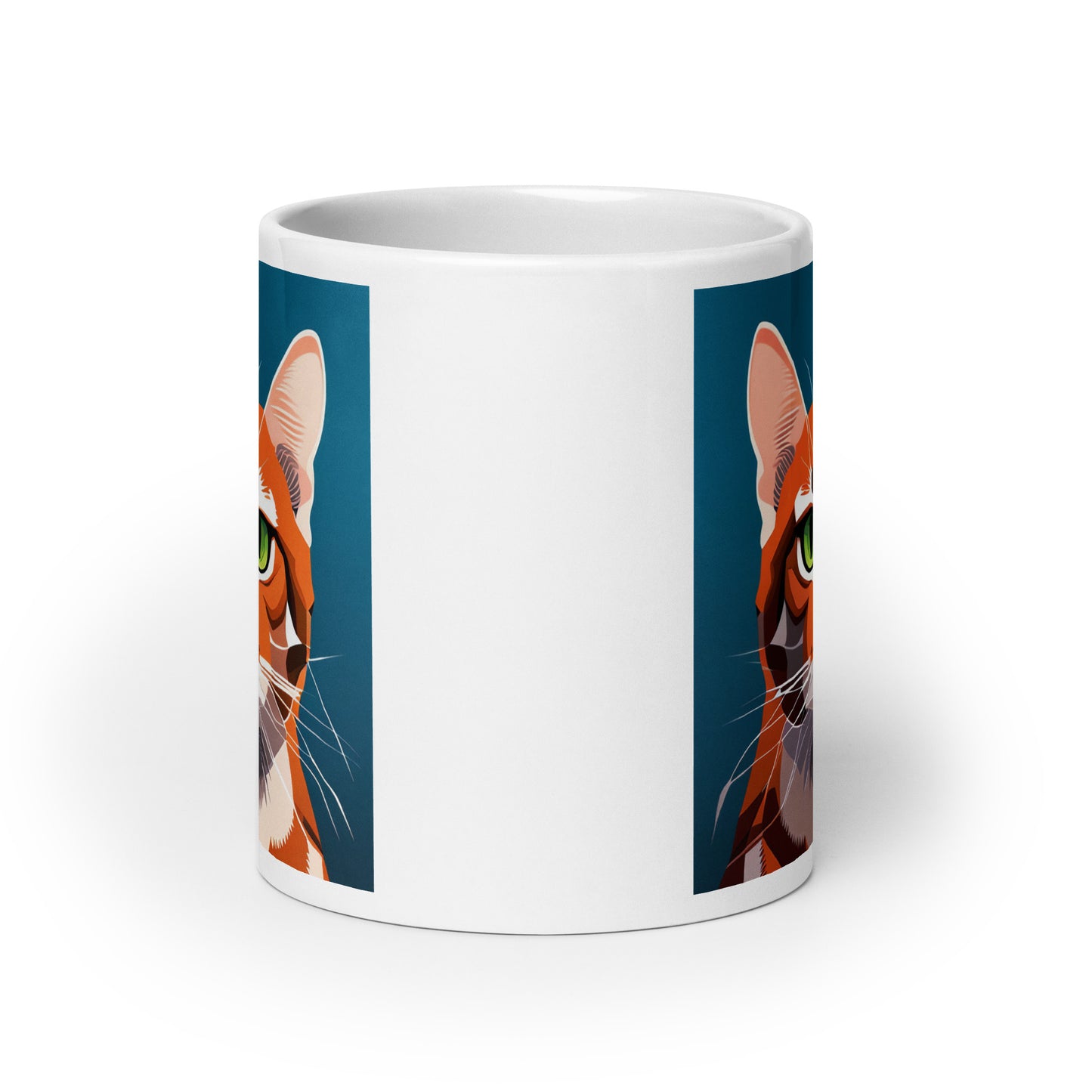 Bengal Cat Blue Glossy Mug