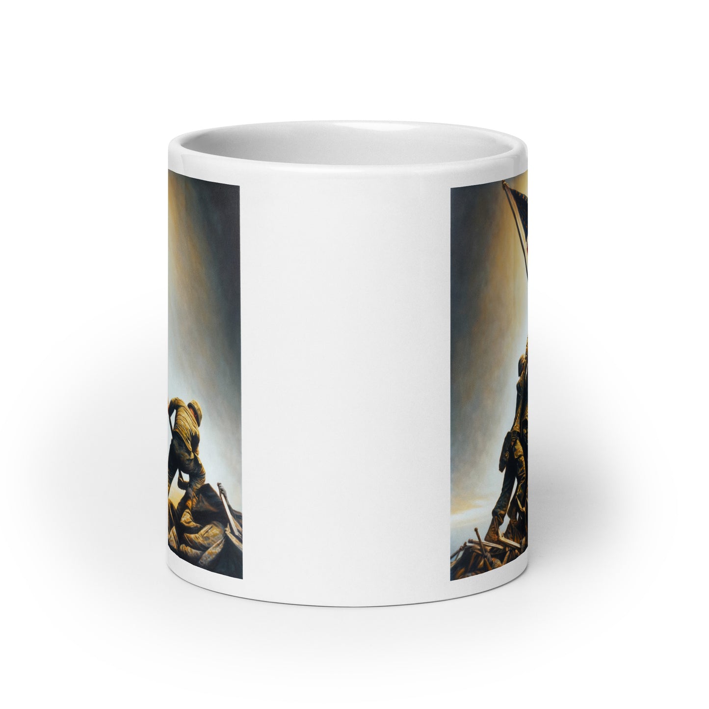 Raising the Flag on Iwo Jima Glossy Mug