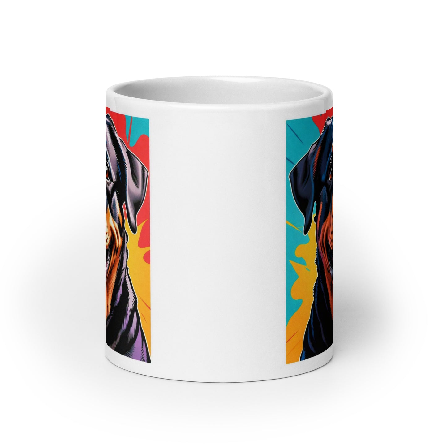 Rottweiler Burst Glossy Mug