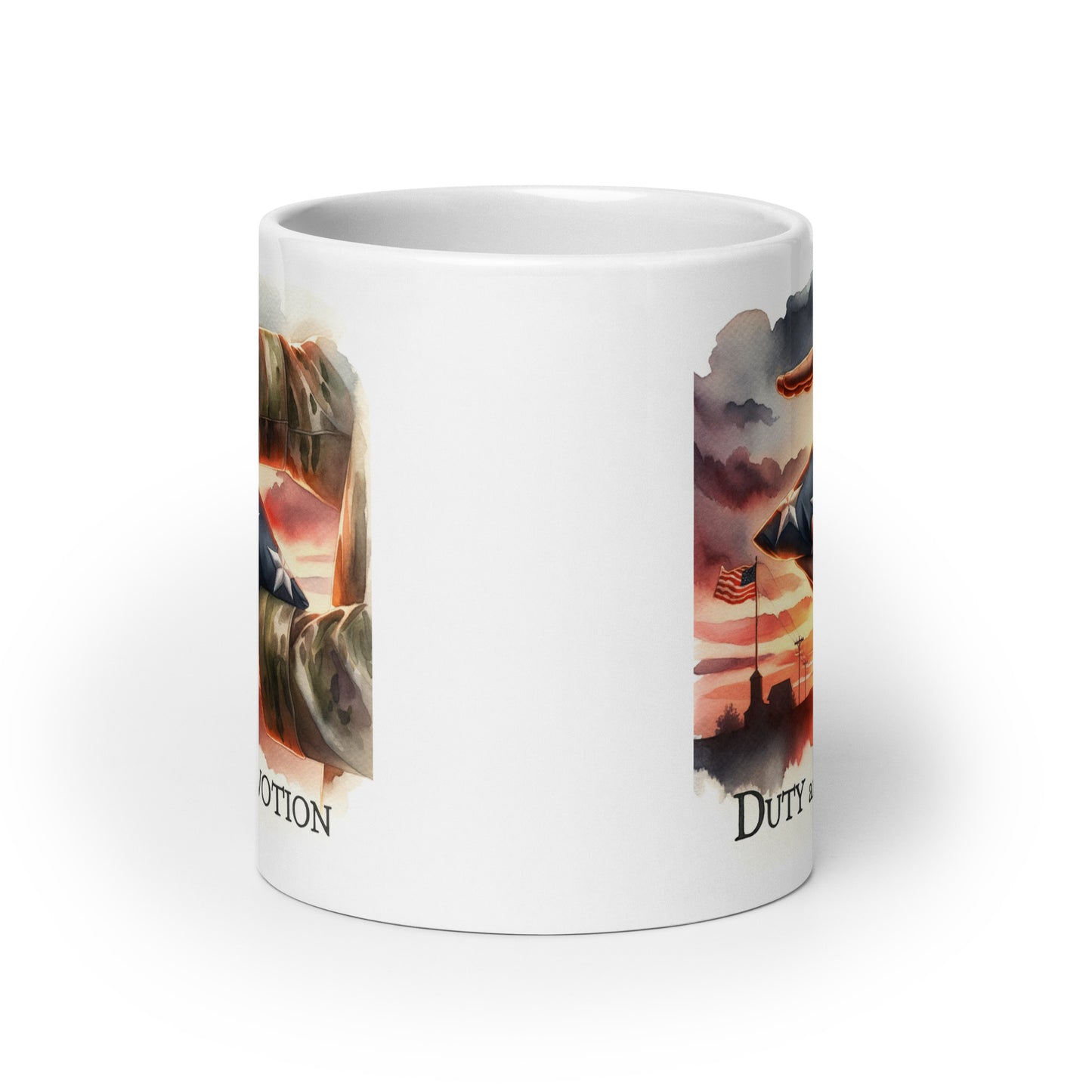 Duty And Devotion Glossy Mug