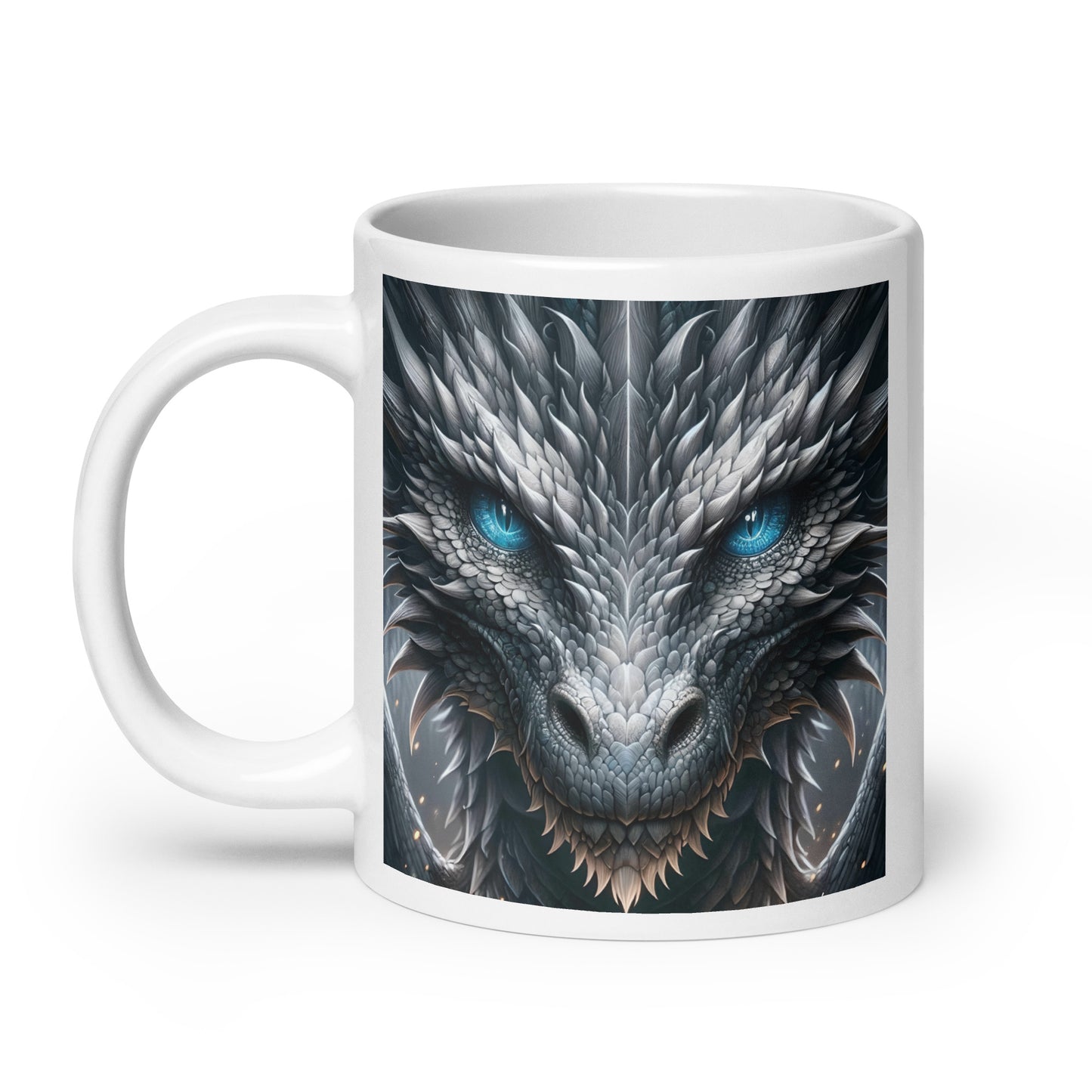 Steel Gray Dragon Glossy Mug