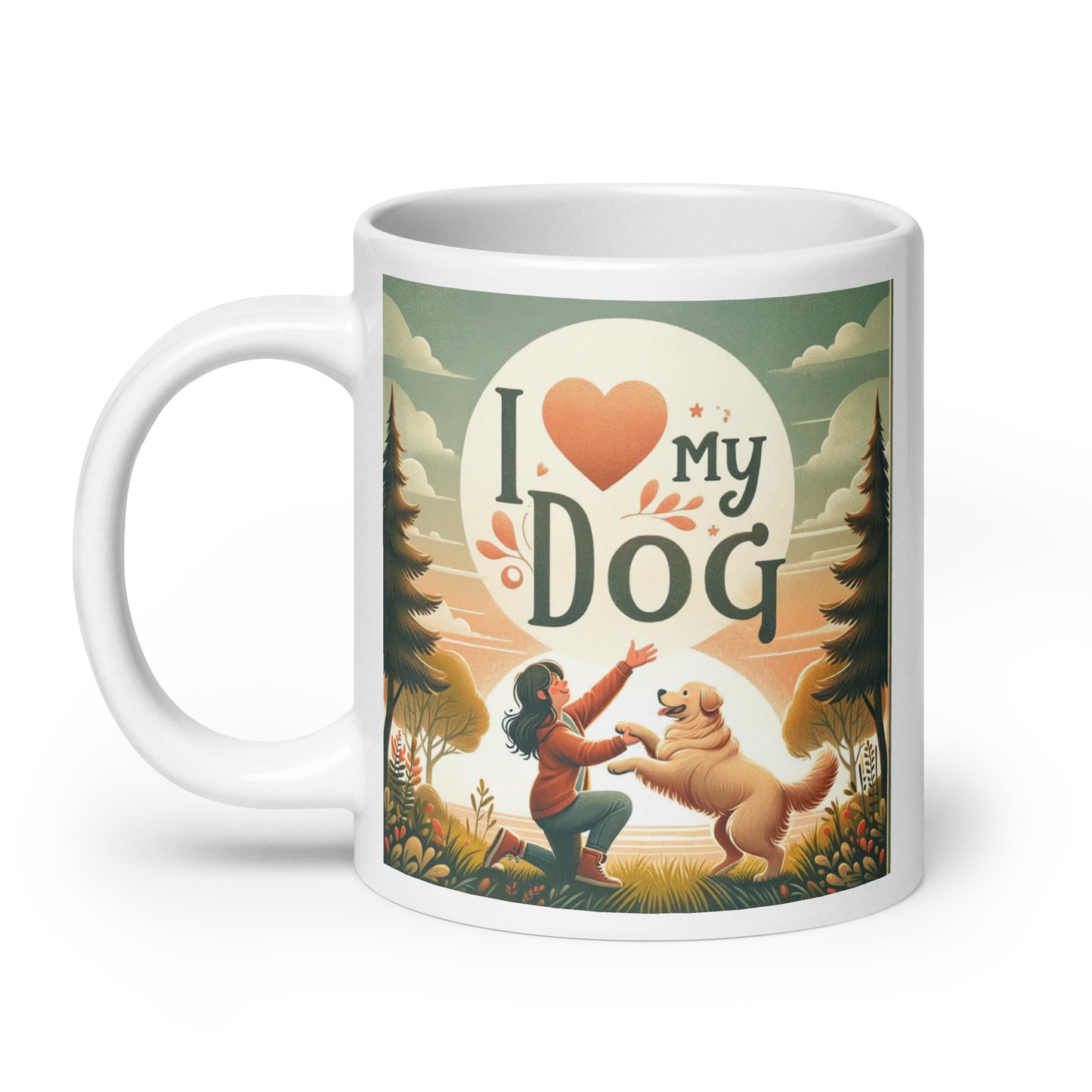 I Love My Dog Glossy Mug