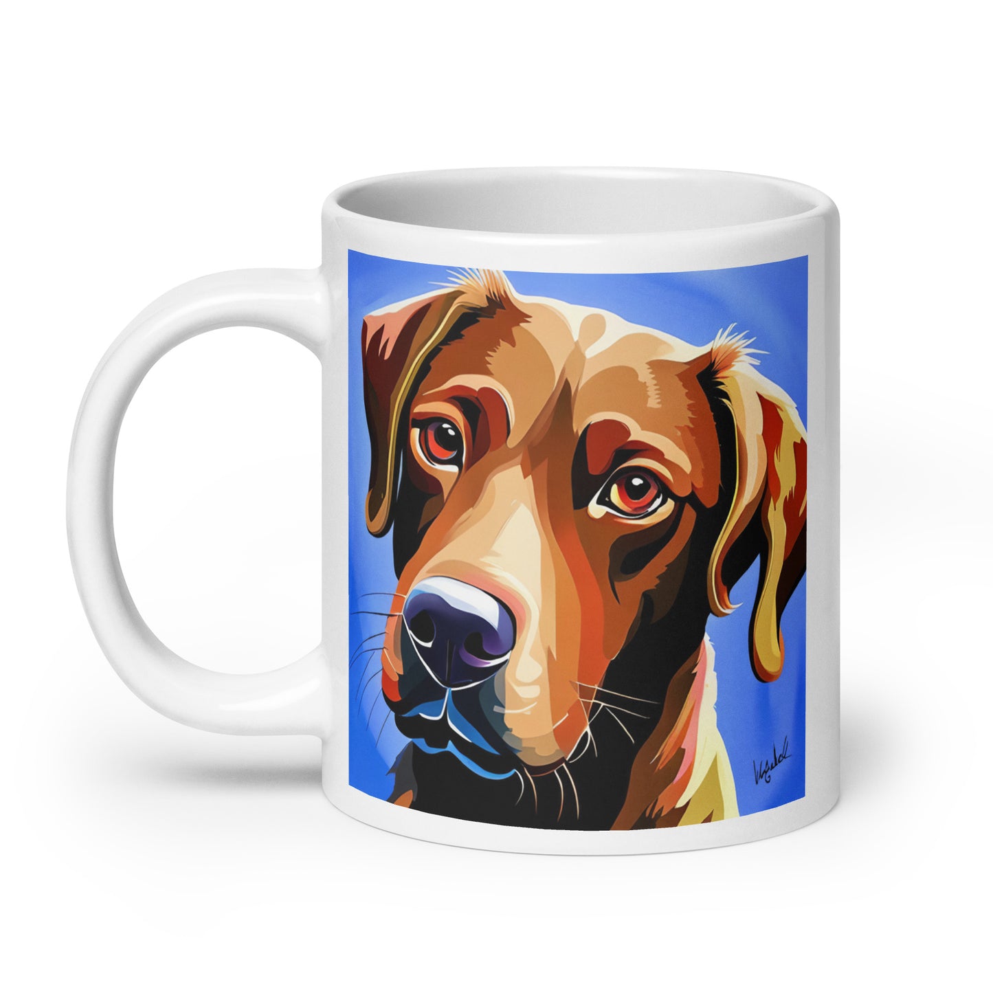 Chocolate Labrador Purple Glossy Mug