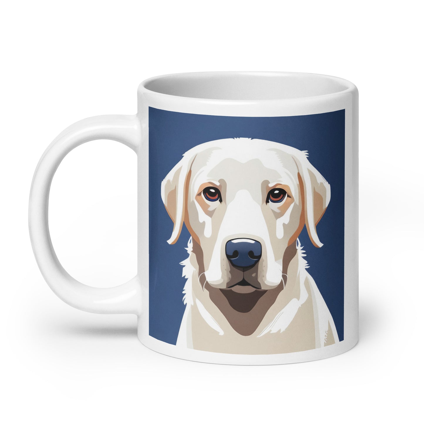 White Lab Blue Glossy Mug