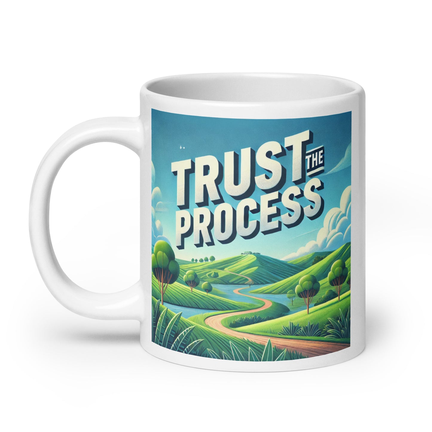 Trust The Process Glossy Mug