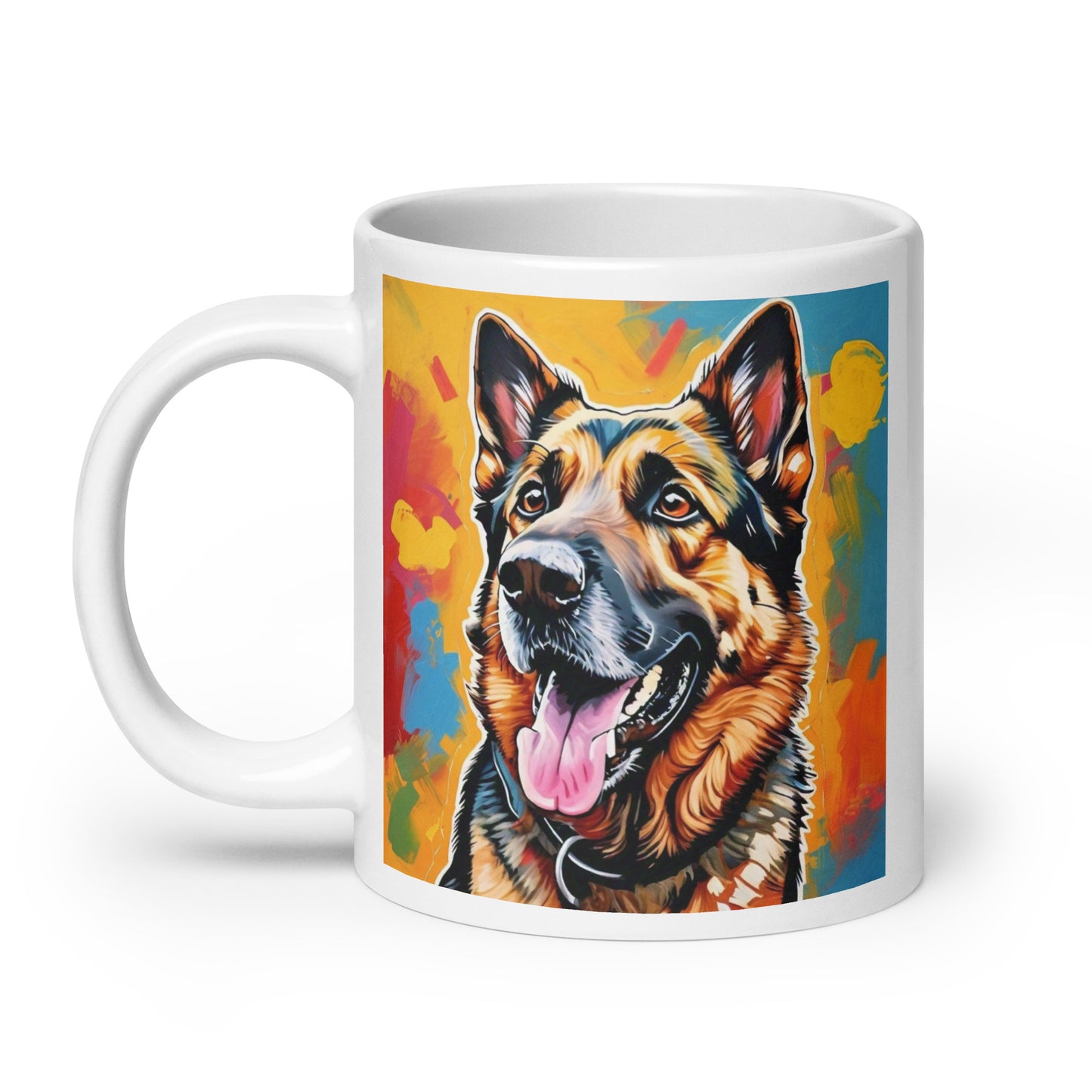 German Shepherd Burst Glossy Mug