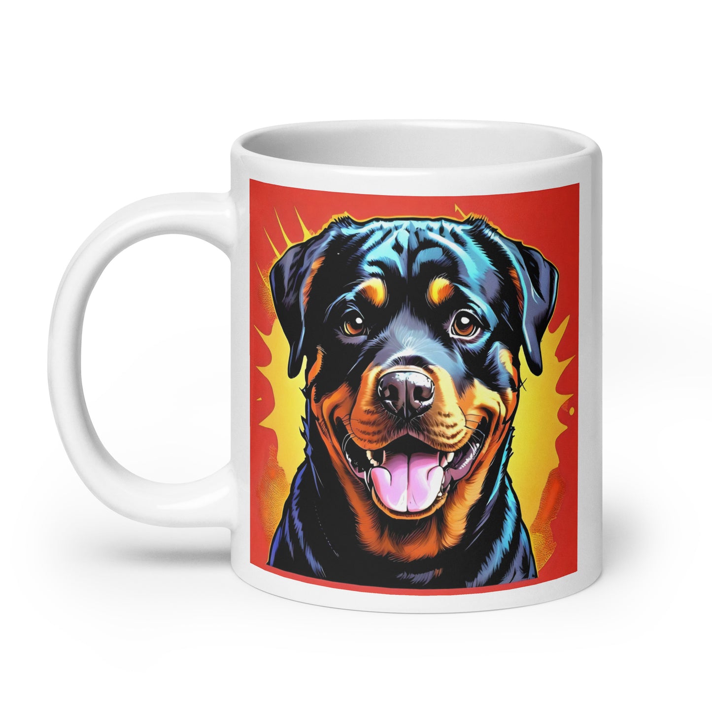 Rottweiler Splash Glossy Mug