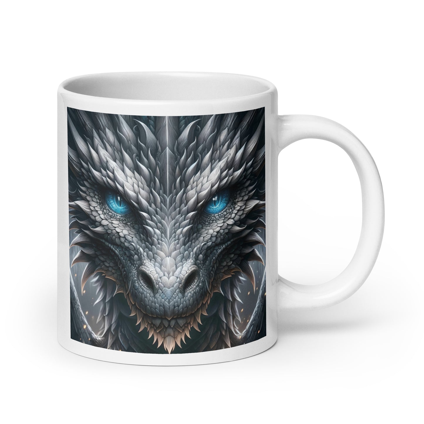 Steel Gray Dragon Glossy Mug